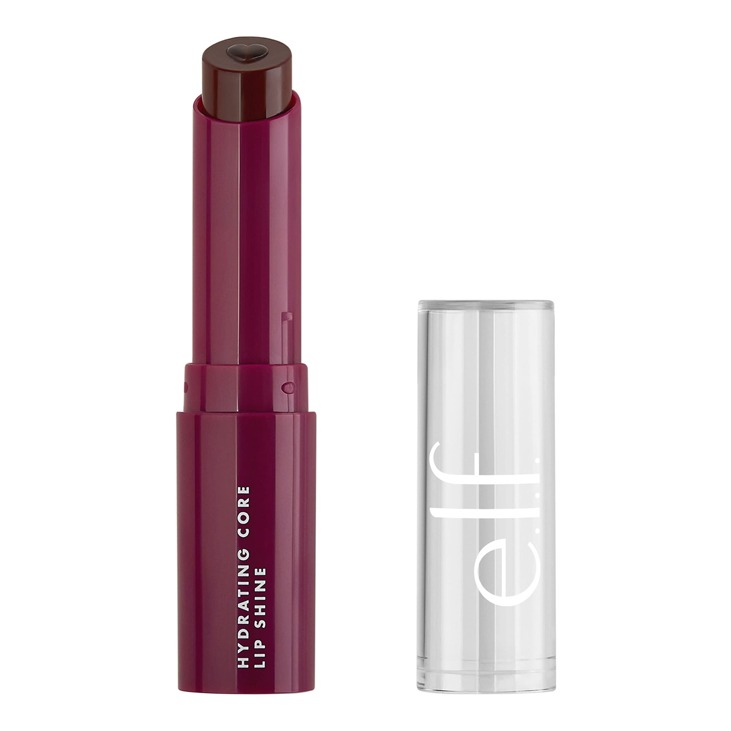 e.l.f. Hydrating Core Lip Shine, Ecstatic, Sheer Color Tinted Lip Balm, 0.09 Oz