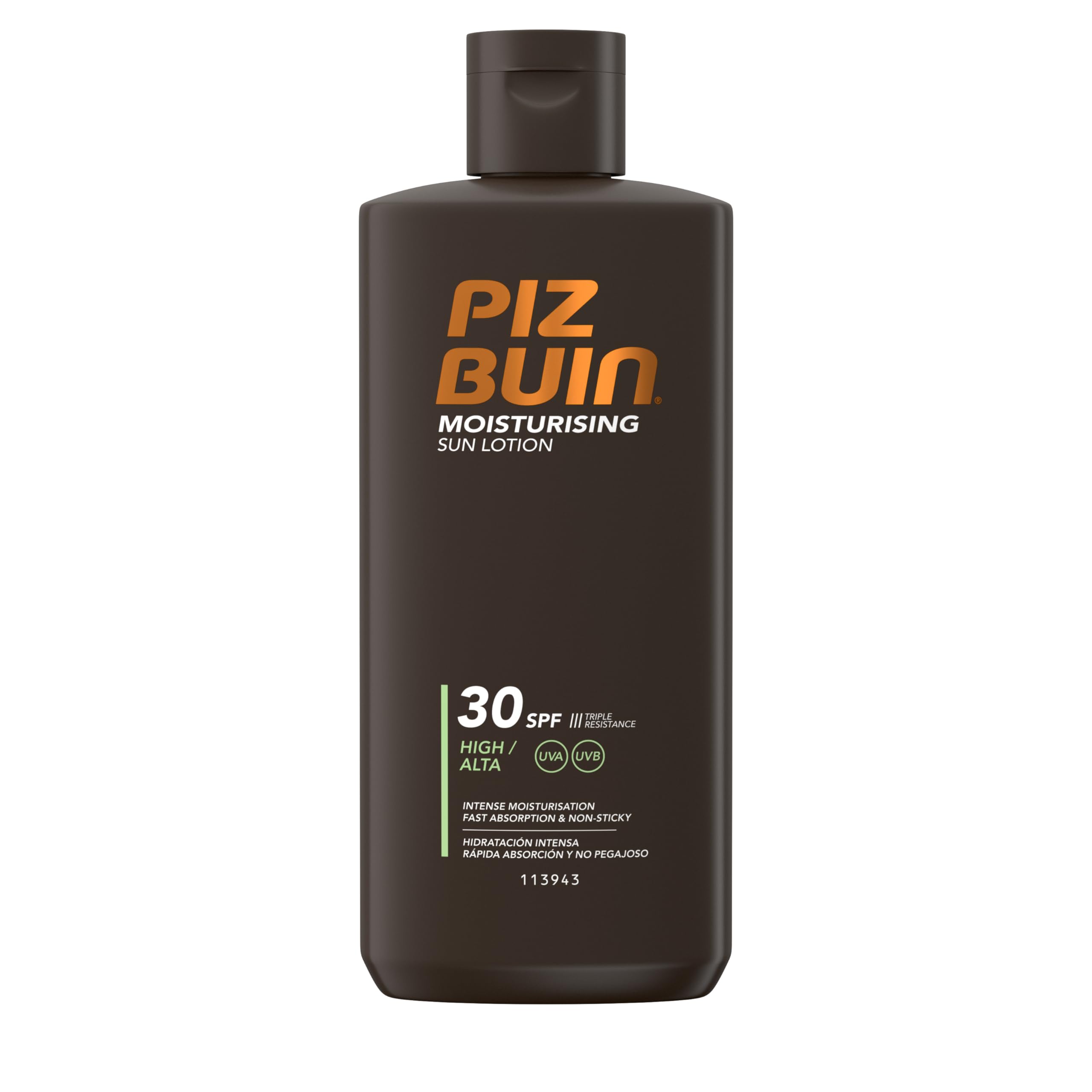 Piz Buin Moisturising Sun Lotion SPF 30, Water-Resistant Sunscreen with Glycerin & Feverfew PFE