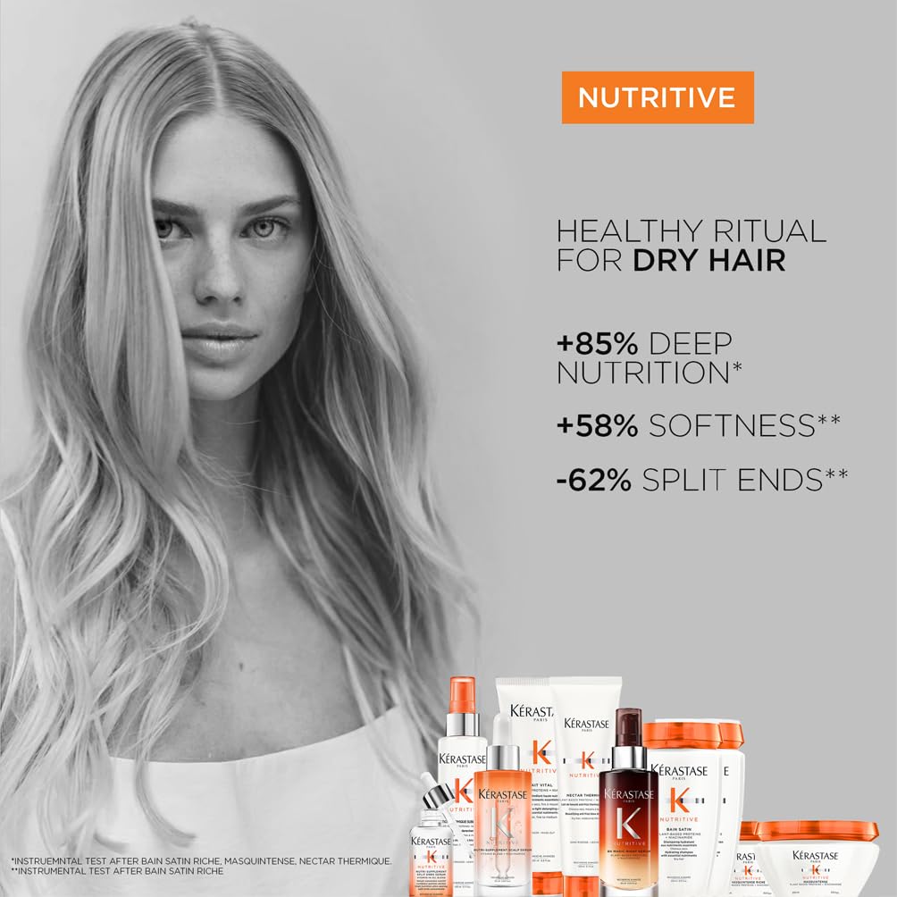 Kérastase Nutritive Split Ends Hair Serum for Dry Hair, Nourishing Leave-In Treatment 4