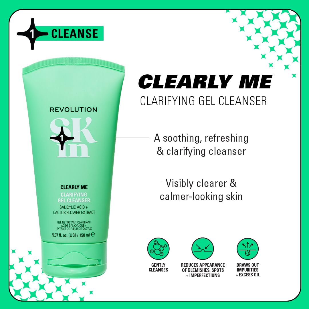 Revolution Skincare London Clearly Me 2% Salicylic Acid Clarifying Cleansing Gel