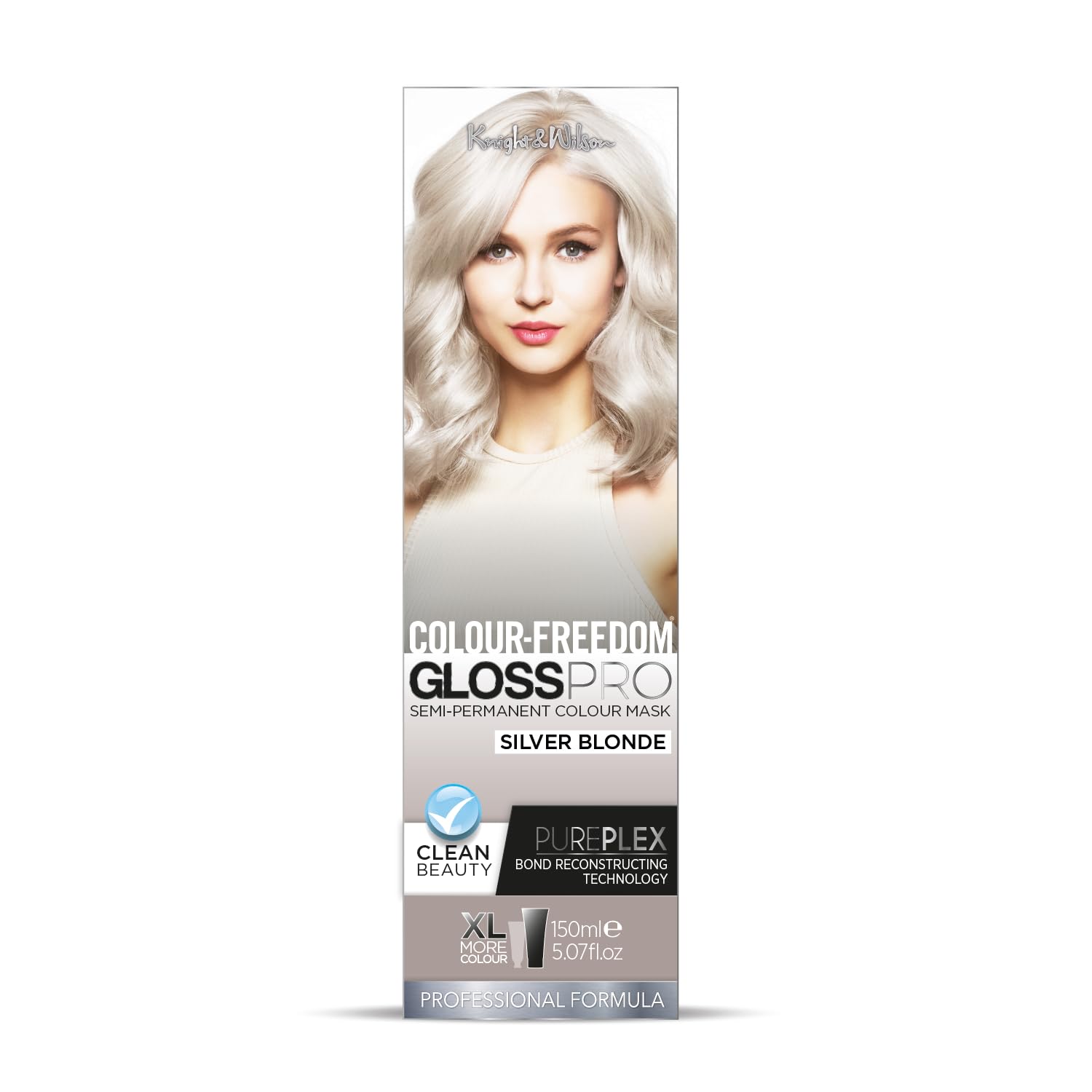 Knight & Wilson Colour Freedom Gloss Pro Silver Blonde Semi-Permanent Hair Colour Mask 150ml
