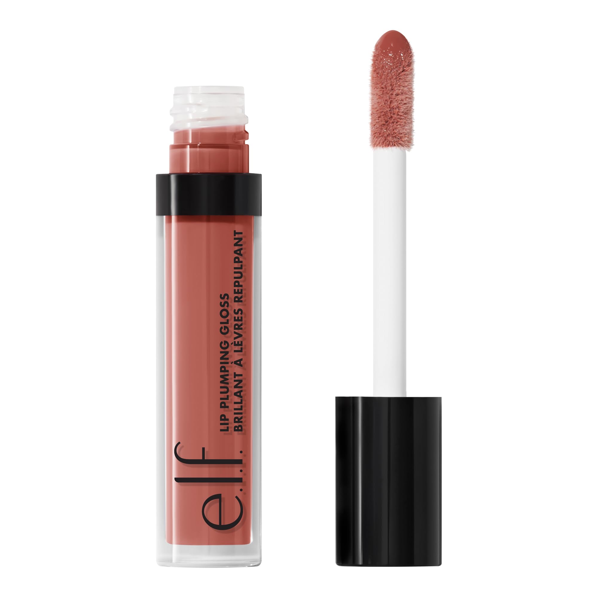 e.l.f. Lip Plumping Gloss in Mocha Twist - High-Shine, Hydrating, Fuller Lips