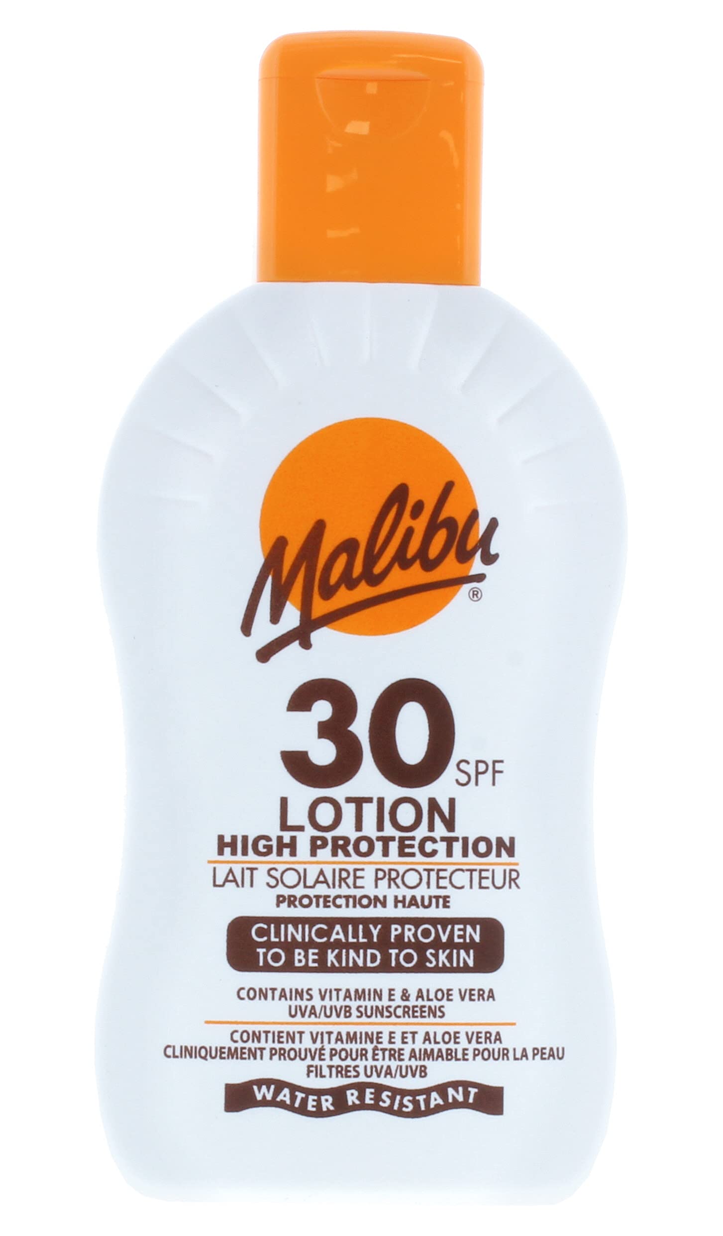 Malibu Sun SPF 30 Lotion - High Protection Water Resistant Sun Cream with Vitamin E & Aloe Vera