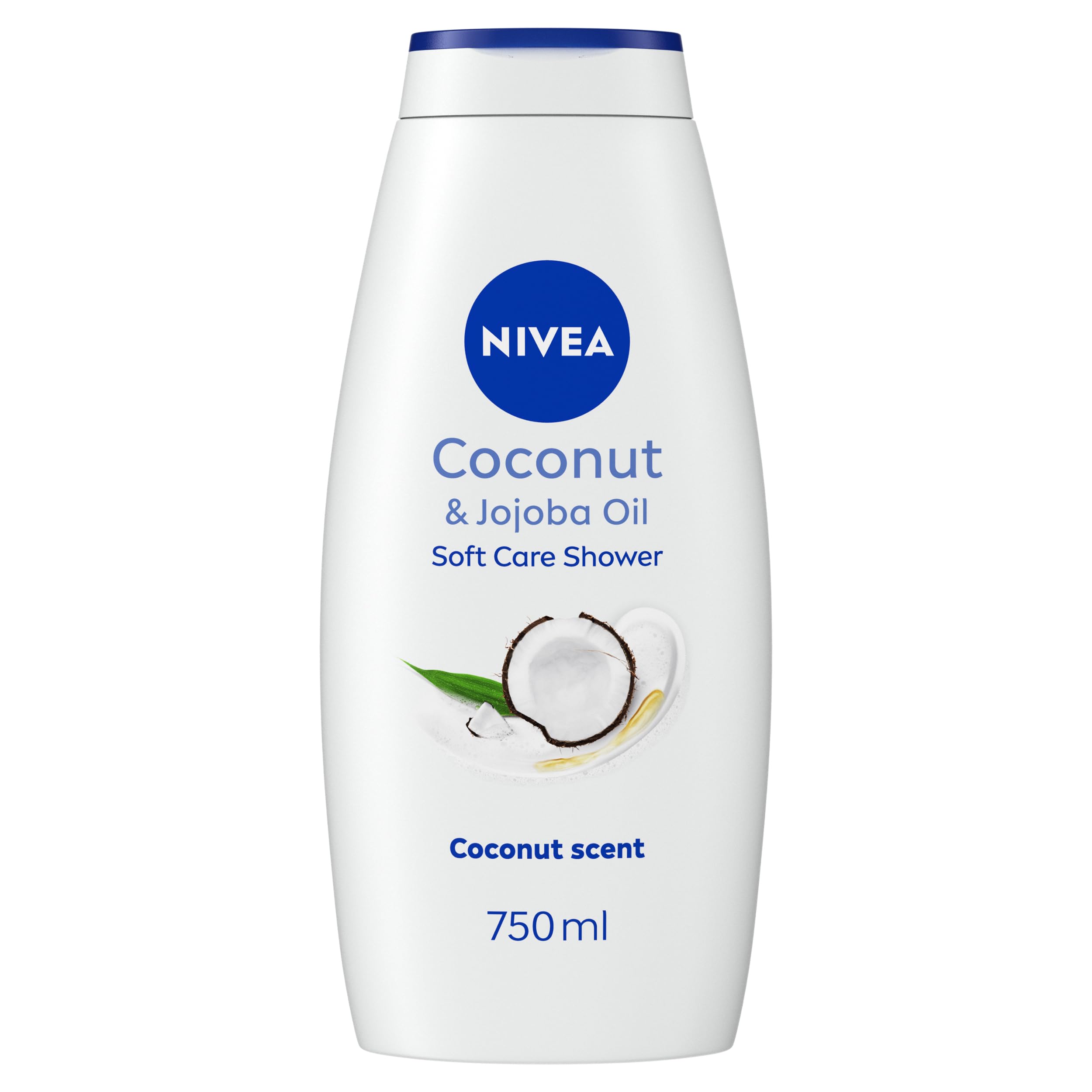 NIVEA Duschcreme mit Kokosnuss- und Jojobaöl (750 ml), Feuchtigkeitsspendendes Duschgel
