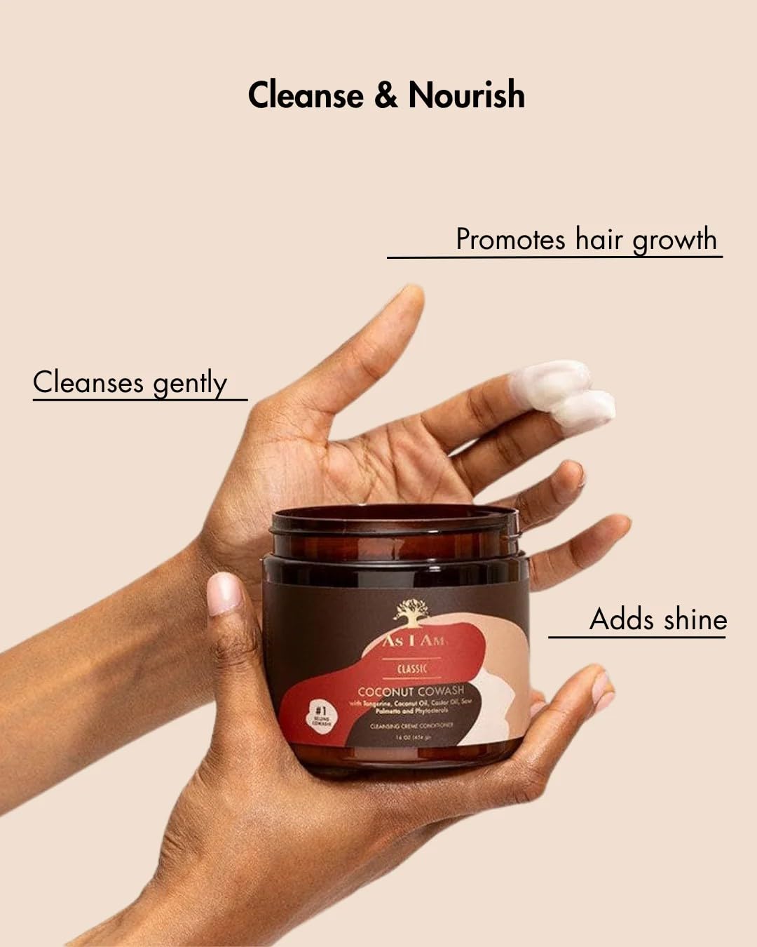 As I Am Coconut CoWash Cleansing Conditioner for Curls and Coils, 16 oz 5