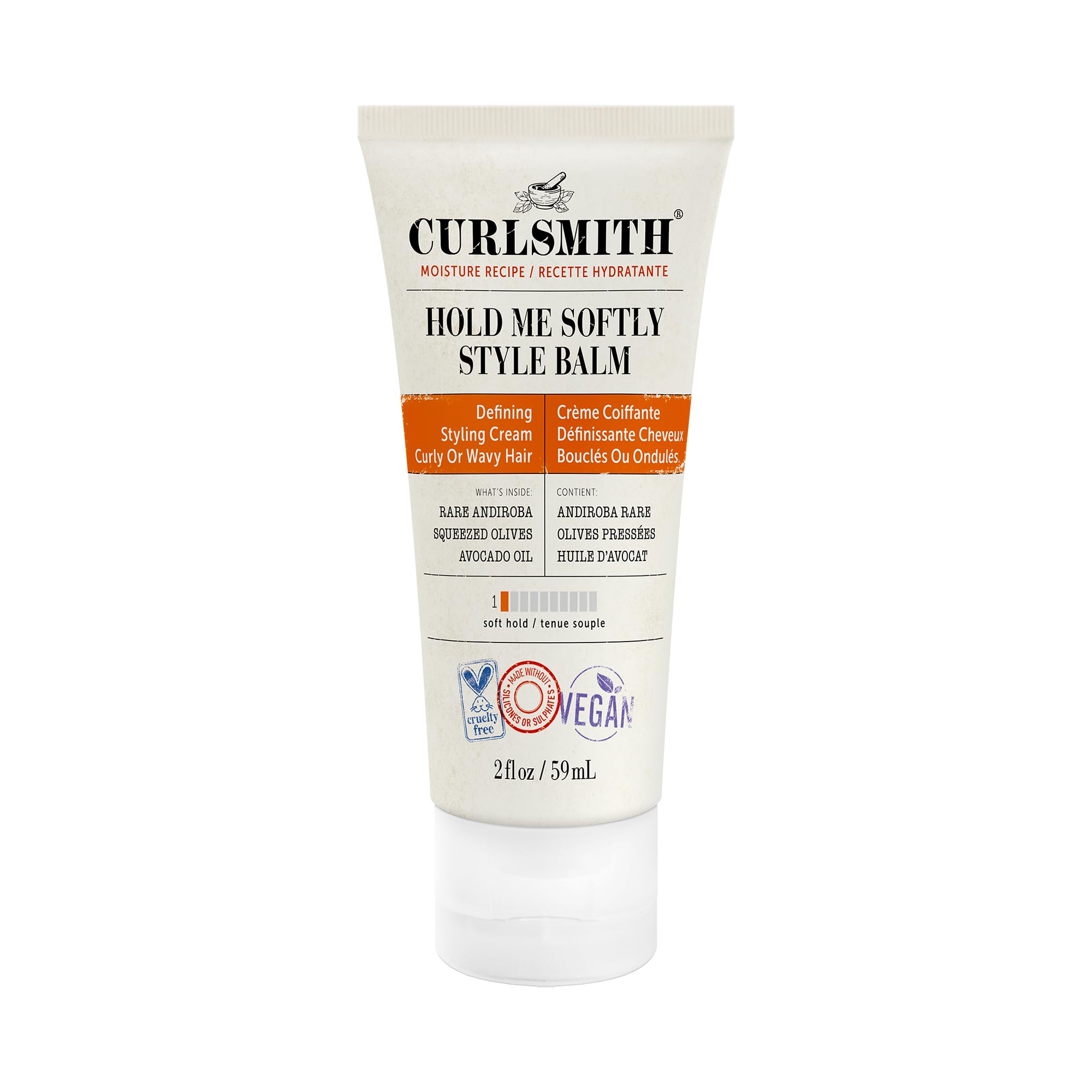 Curlsmith – Hold Me Softly Style Balm – Vegane Stylingcreme mit sanftem Halt für Haare
