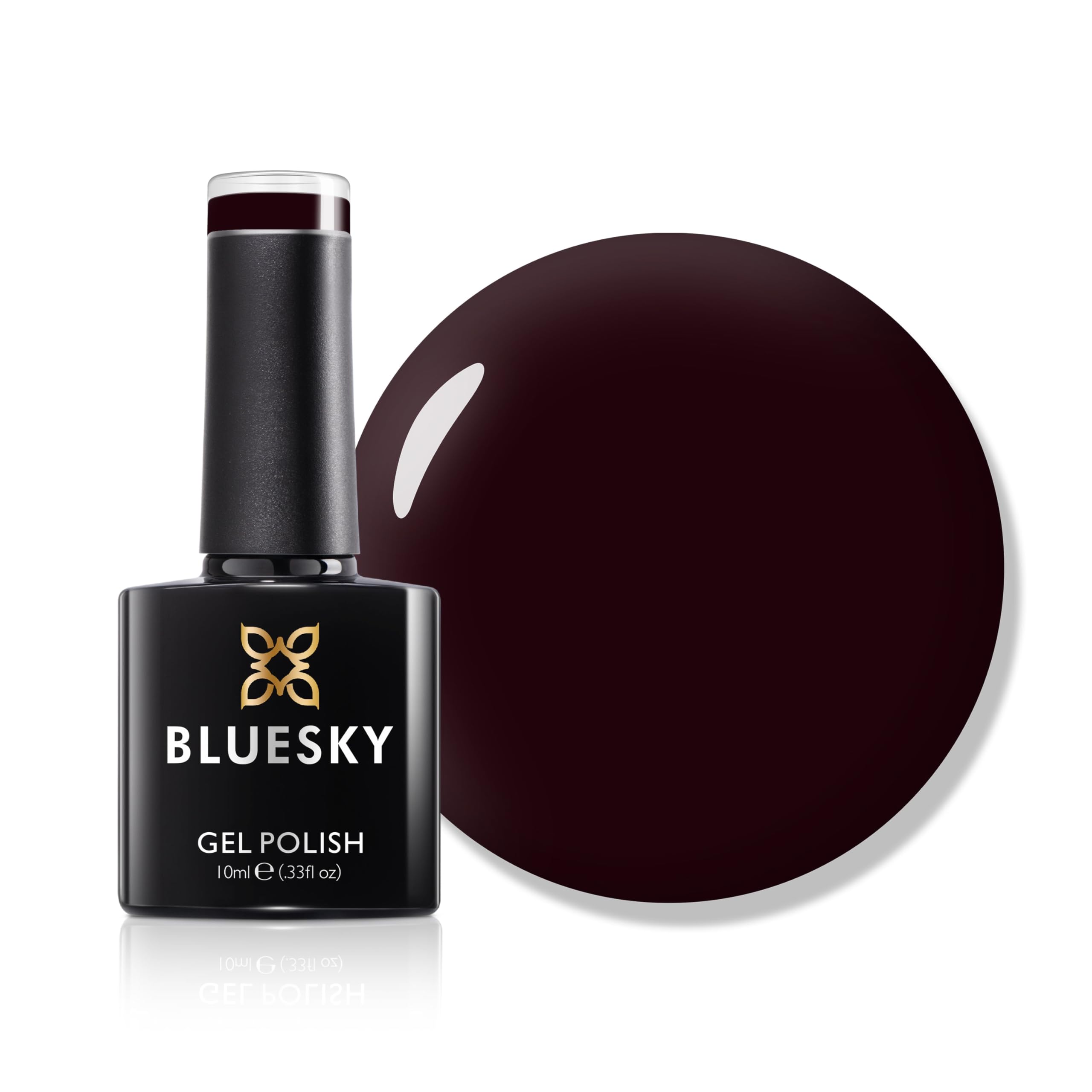 Bluesky Gel-Nagellack, Oxblood, A039, Dunkelrot, Tiefrot, Blutrot, Langanhaltend, Absplitterfest, 10 ml (Trocknung unter UV-/LED-Lampe erforderlich)