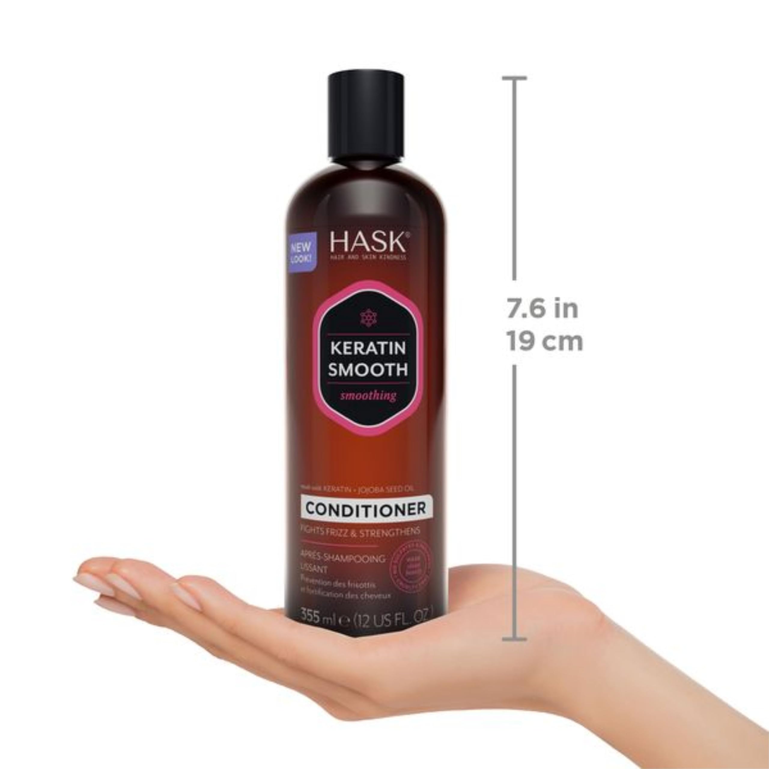 HASK Keratin Smoothing Conditioner for All Hair Types, Color Safe, Gluten-Free 9