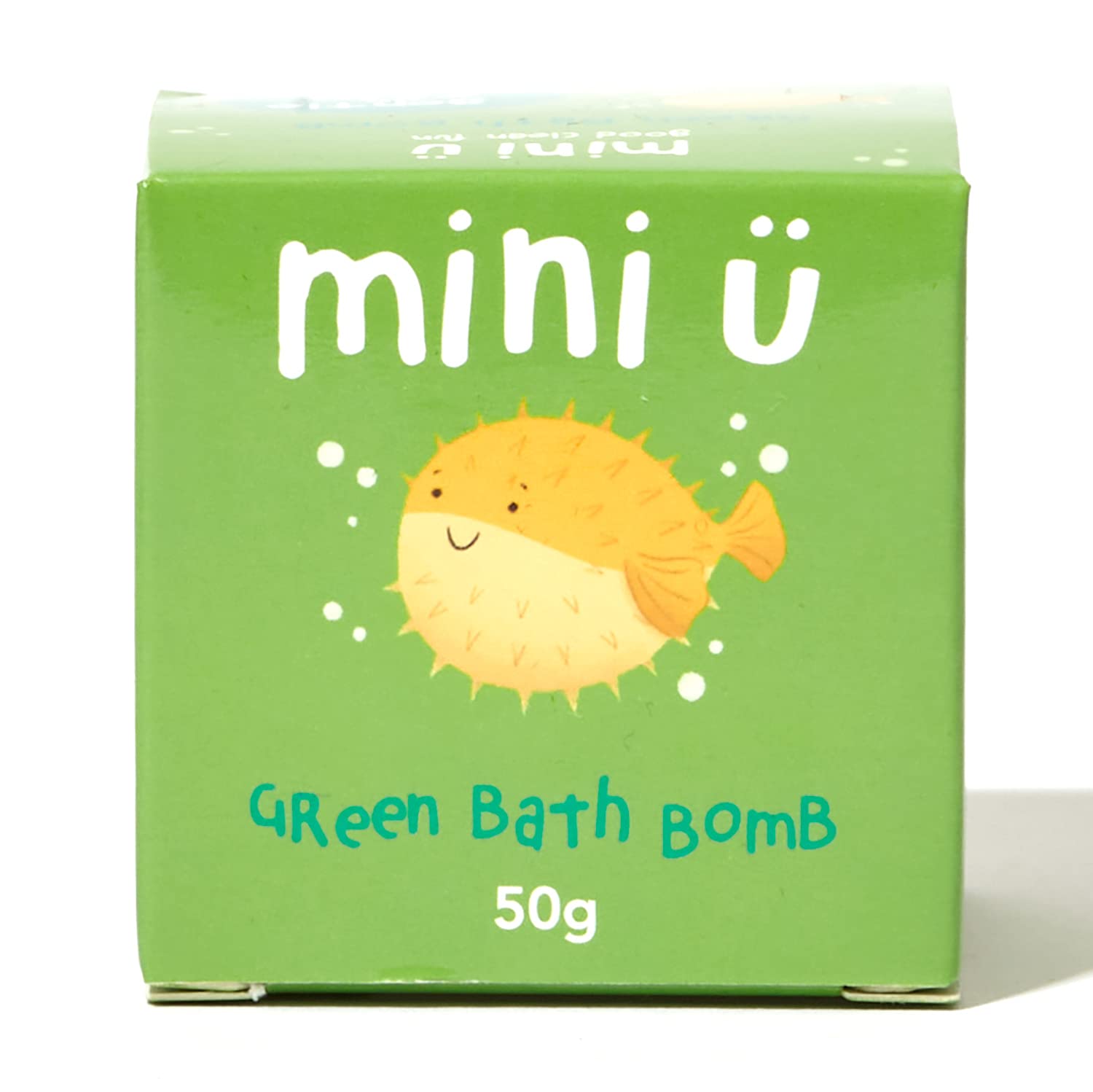 Mini U Single Green Bath Bomb for Kids with Surprise Sponge Toy Inside - Vegan & Mess-Free