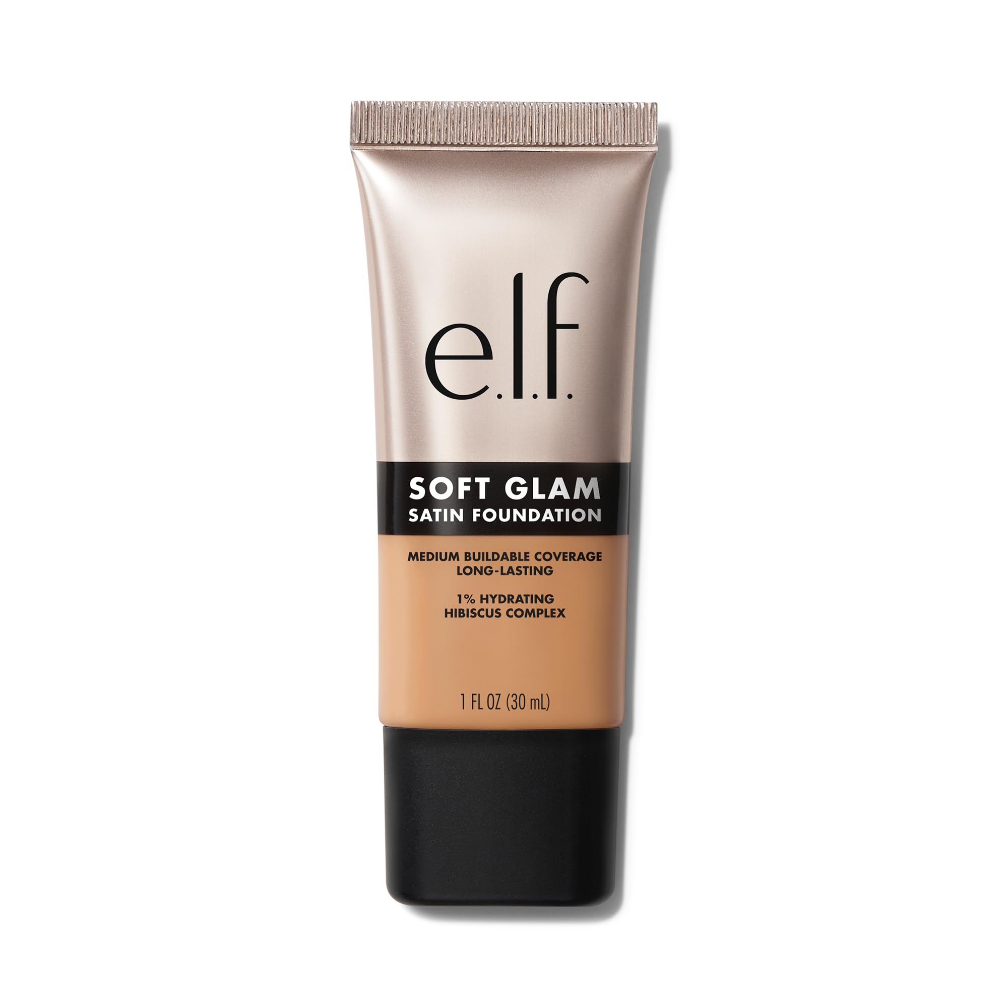 e.l.f. Soft Glam Satin Foundation - Medium Coverage, Buildable, Long-Lasting, 33 Medium Warm 3