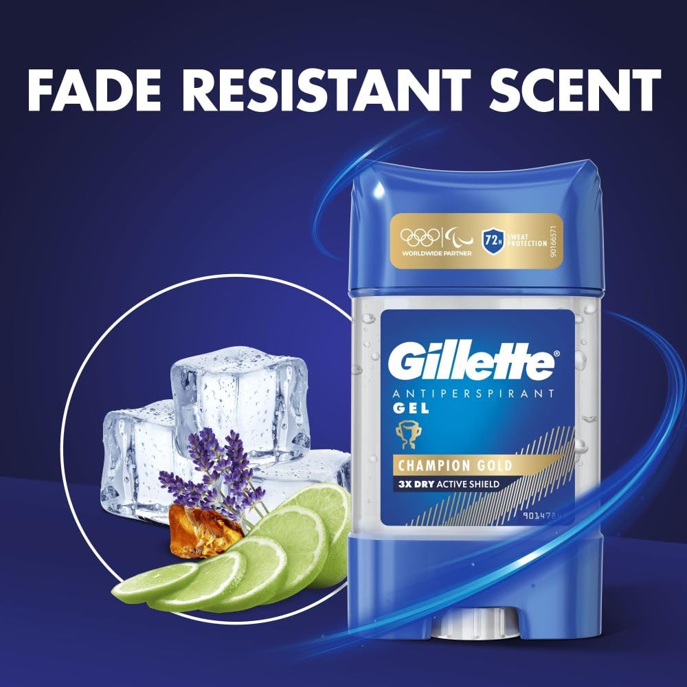 Gillette Antiperspirant Deodorant Gel For Men, Arctic Ice, 48-Hour Invisible Protection (6 x 70 ml) 4