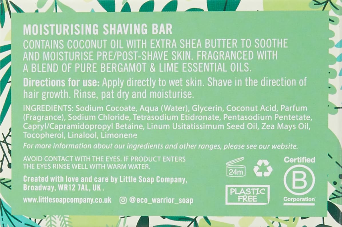 Eco Warrior Moisturising Shaving Soap Bar | Vegan, Natural, Plastic-Free for Face & Body 3
