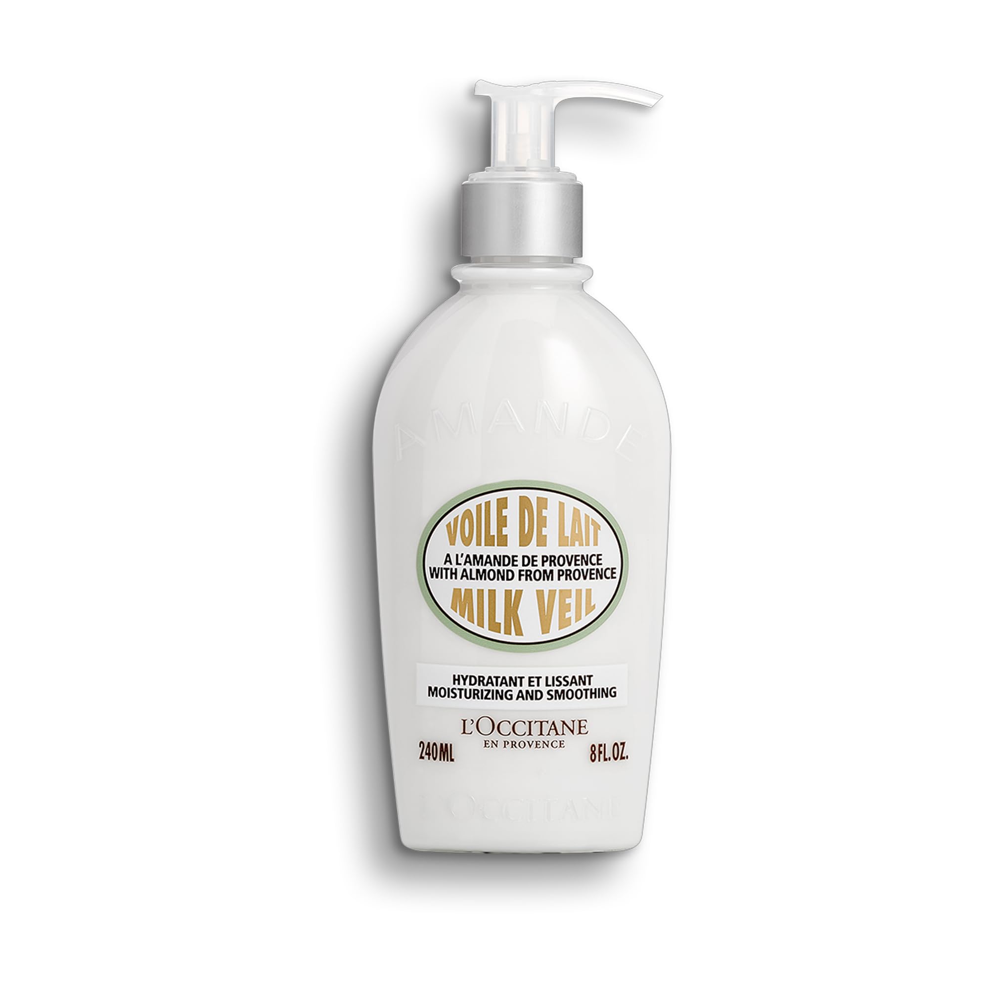 L'OCCITANE Almond Milk Veil 240ml - Nourishing Body Care with 96% Biodegradable Formula