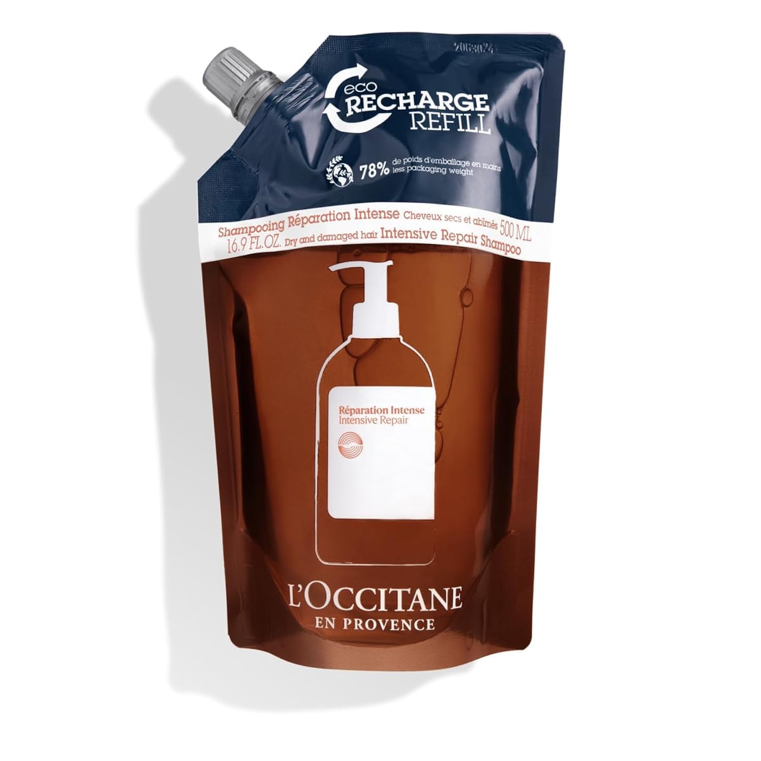 L'OCCITANE Intensive Repair Shampoo Refill 500 ml - Silicone-Free & Vegan Formula