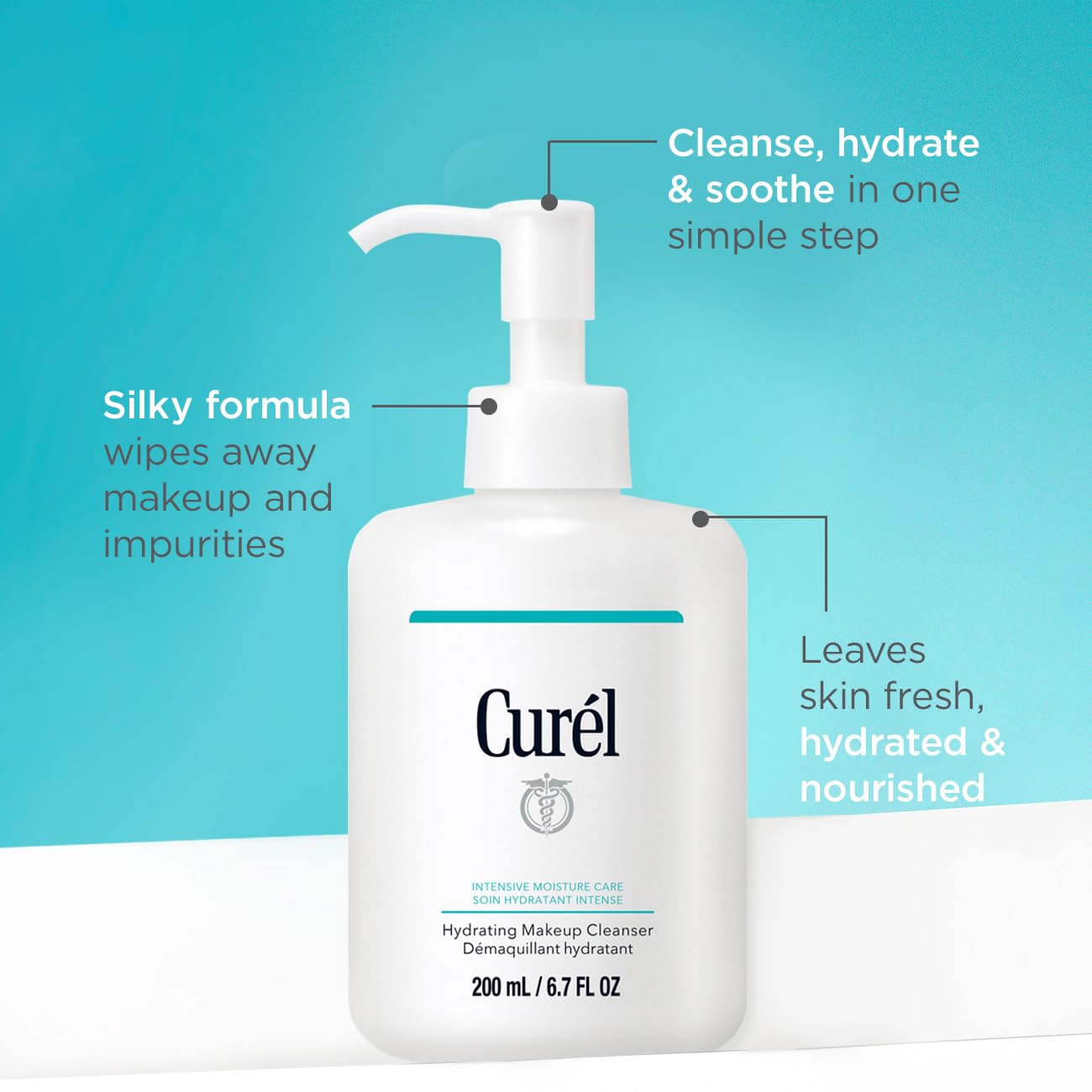 Curél Hydrating Makeup Cleanser Milk for Sensitive & All Skin Types, 200ml
