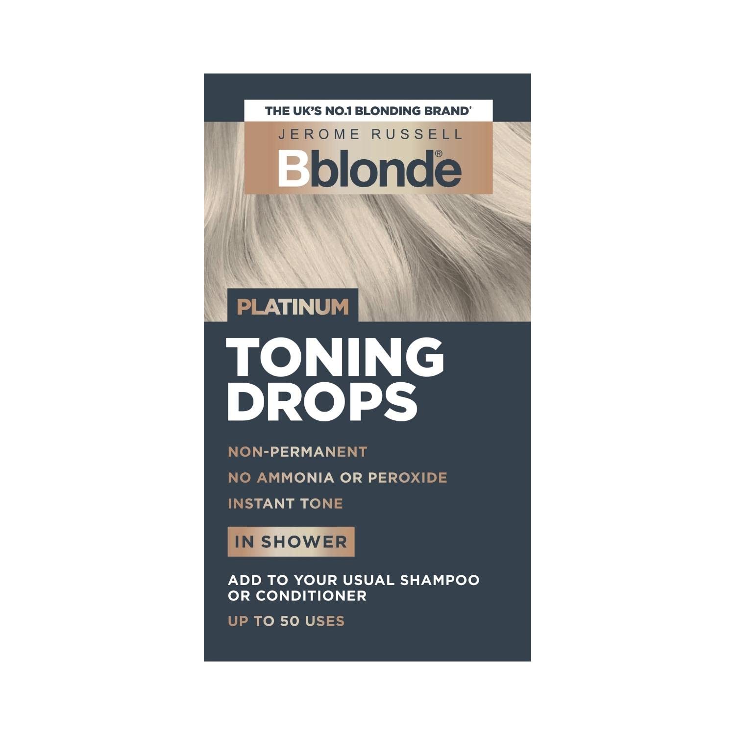 Jerome Russell Bblonde Platinum Toning Drops – Nicht-permanenter Platinblond-Haartöner
