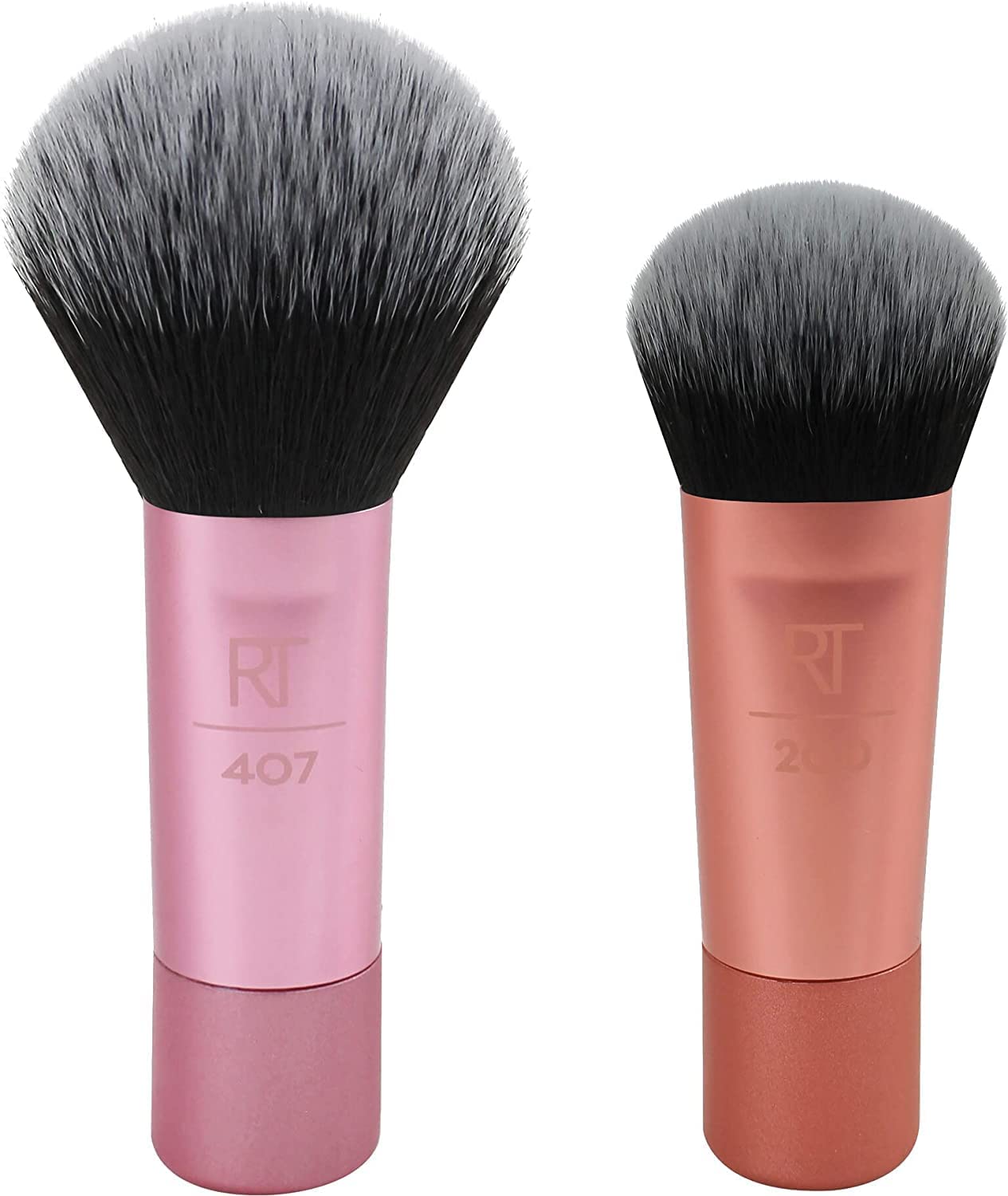 REAL TECHNIQUES Mini Foundation and Blush Brush Duo for Travel and On-The-Go Application 4
