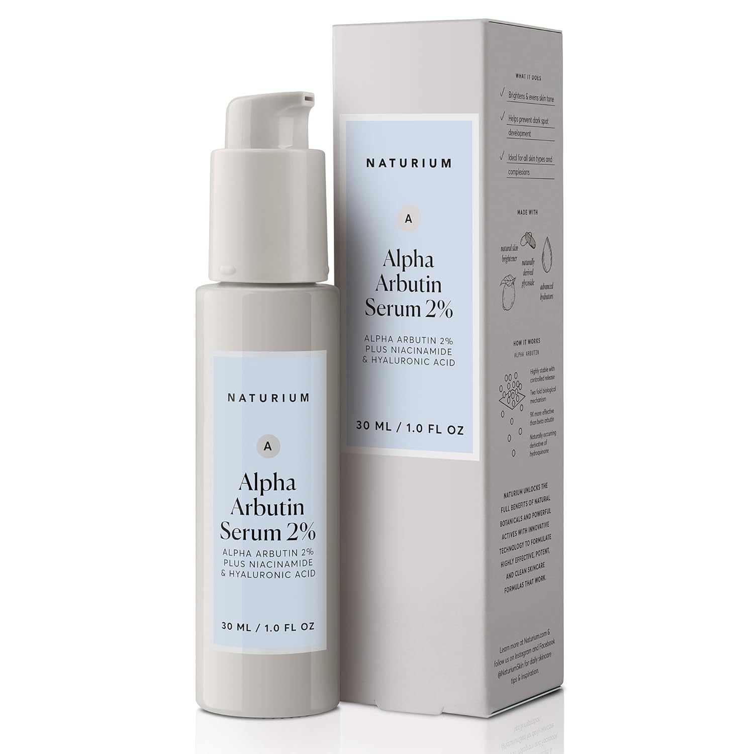 Naturium Alpha Arbutin Serum 2% with Niacinamide and Lemon for Radiant Complexion
