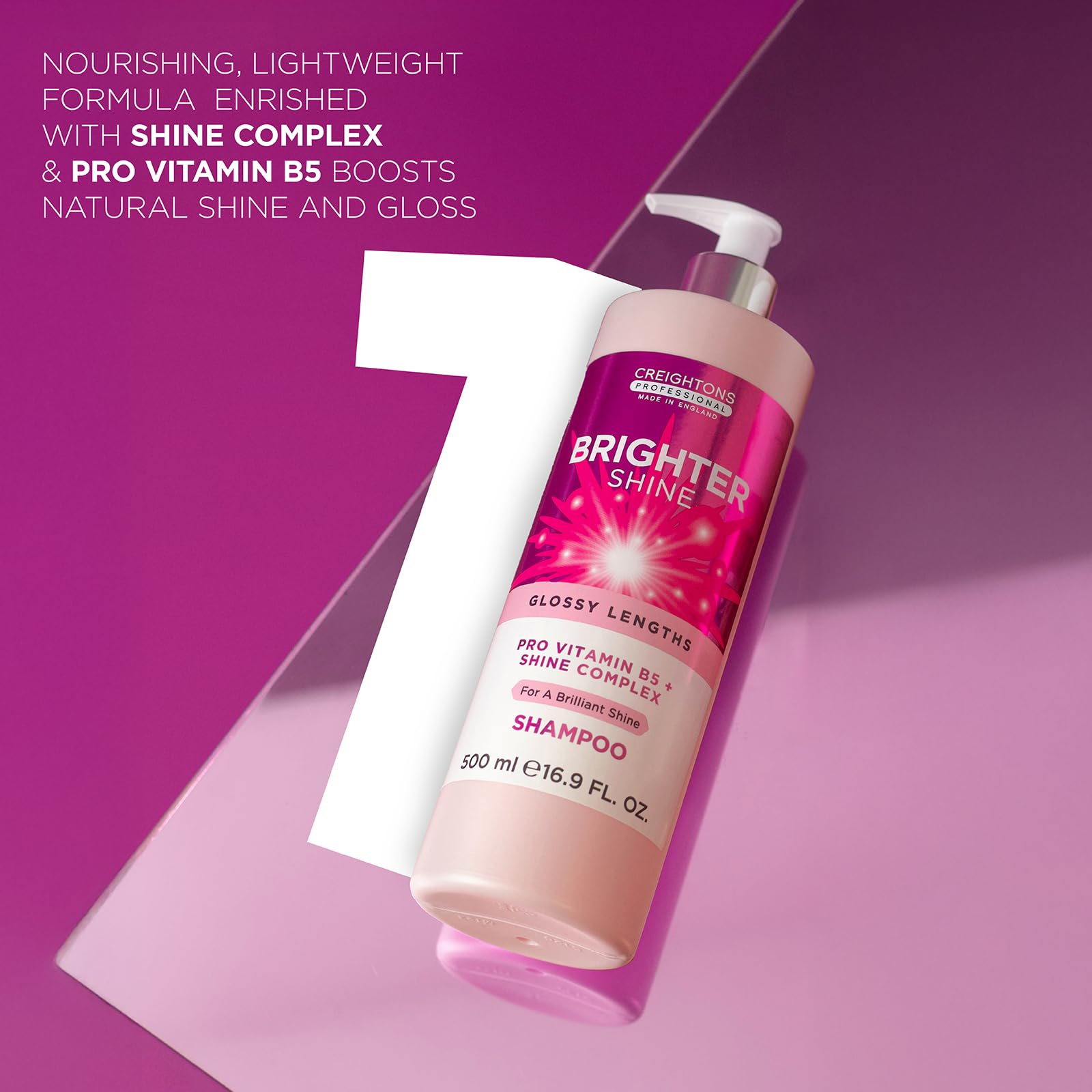 Creightons Professional Brighter Shine Conditioner 500ml with Pro V for Gloss