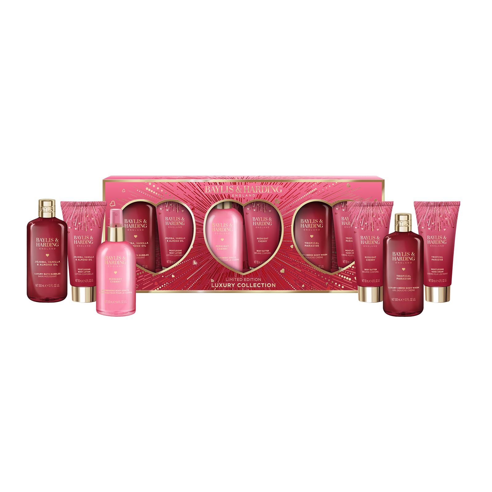 Baylis & Harding Midnight Cherry Limited Edition Body Pamper Gift Set - Vegan Friendly