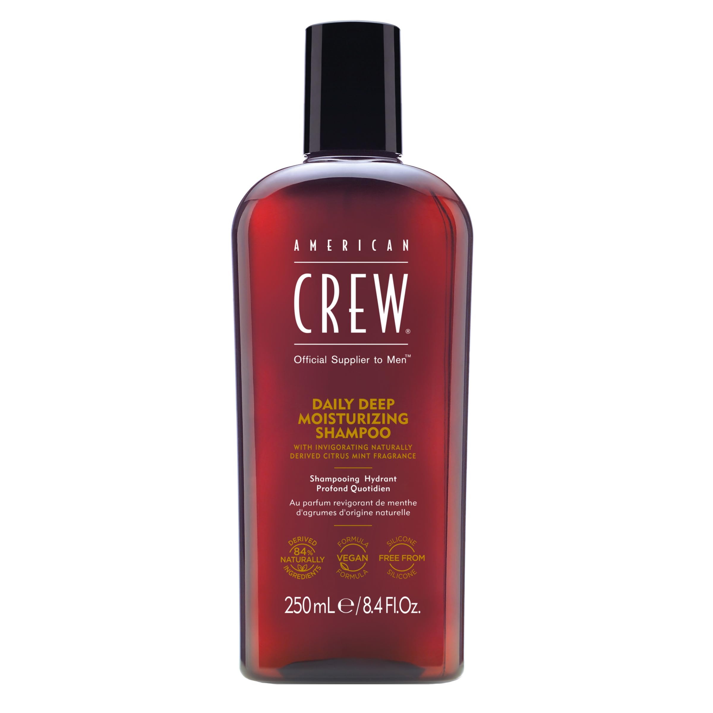 American Crew Daily Deep Moisturising Shampoo for Normal to Dry Hair, Vegan & Silicone Free (250ml)