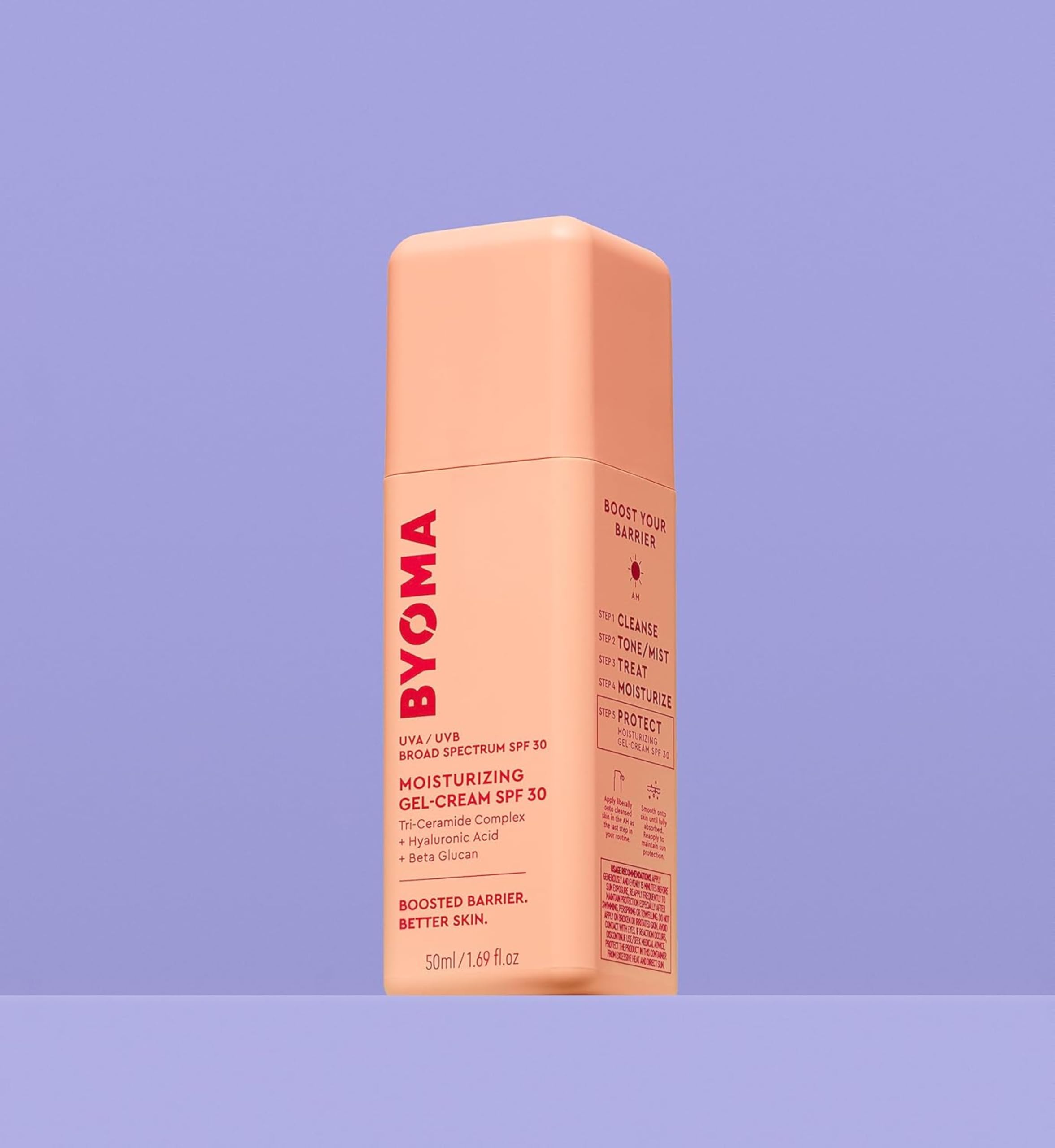 BYOMA SPF 30 Gel Moisturiser with Tri-Ceramide Complex for Luminous Glow (50ml) 5