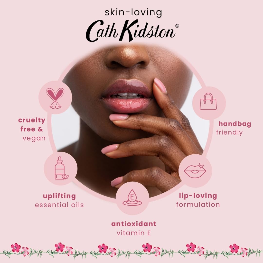 Cath Kidston Lippenbalsam 6 g und Kompaktspiegel, Sheabutter und Hyaluronsäure 4