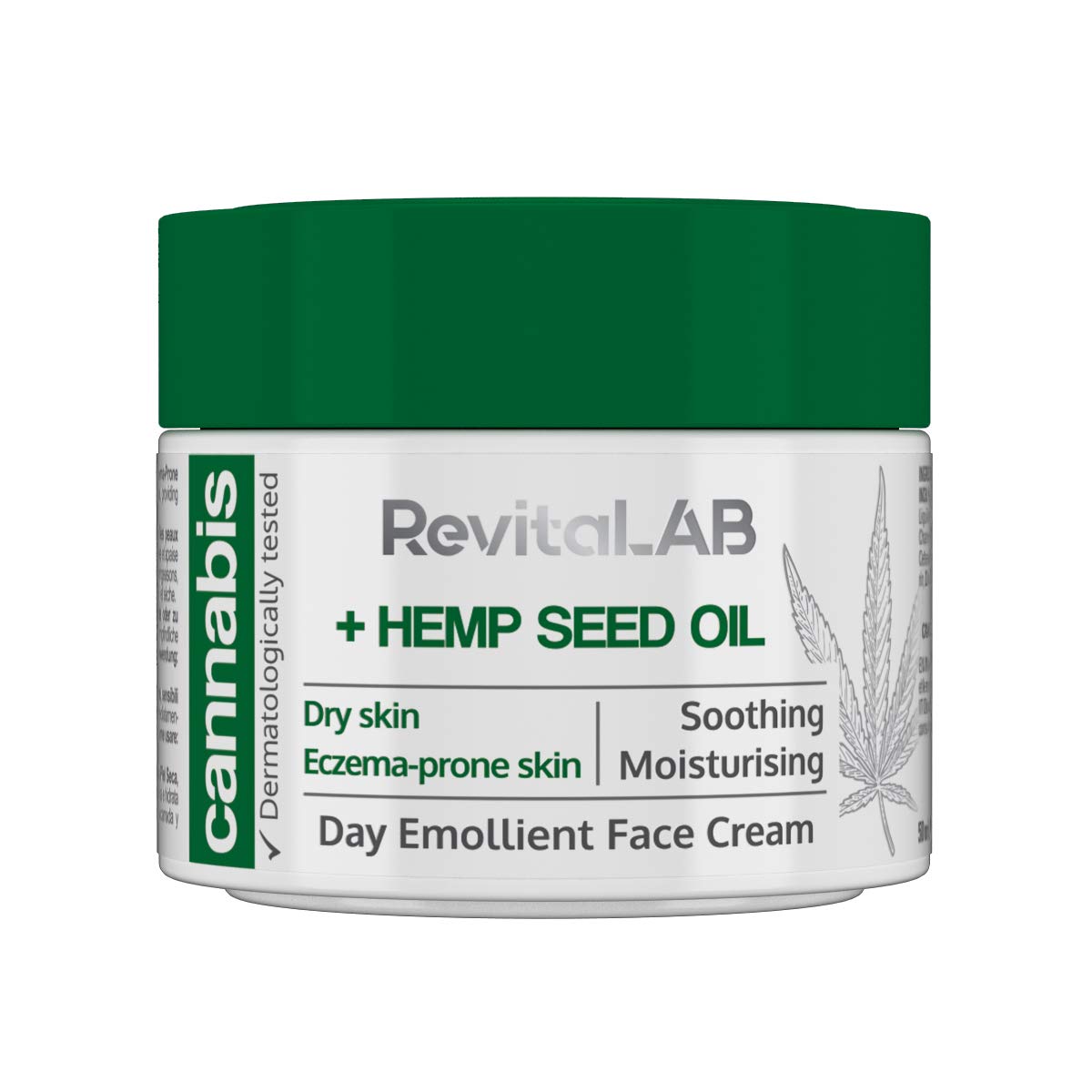 RevitaLAB Cannabis Extract Day Emollient Face Cream with Hemp Seed Oil