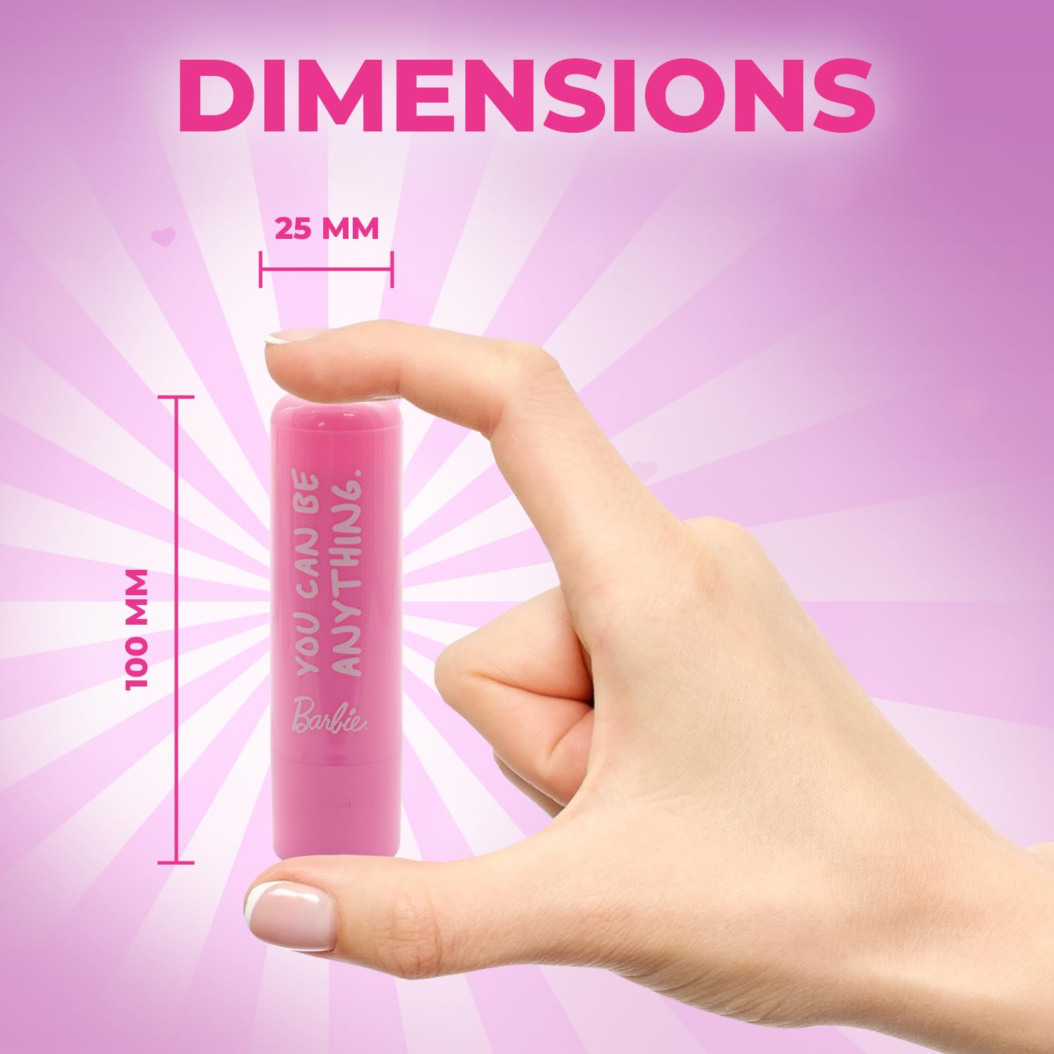 Uroda Barbie Lippenbalsam mit Erdbeercreme-Geschmack für Kinder – Feuchtigkeitsspendend und pflegend 6