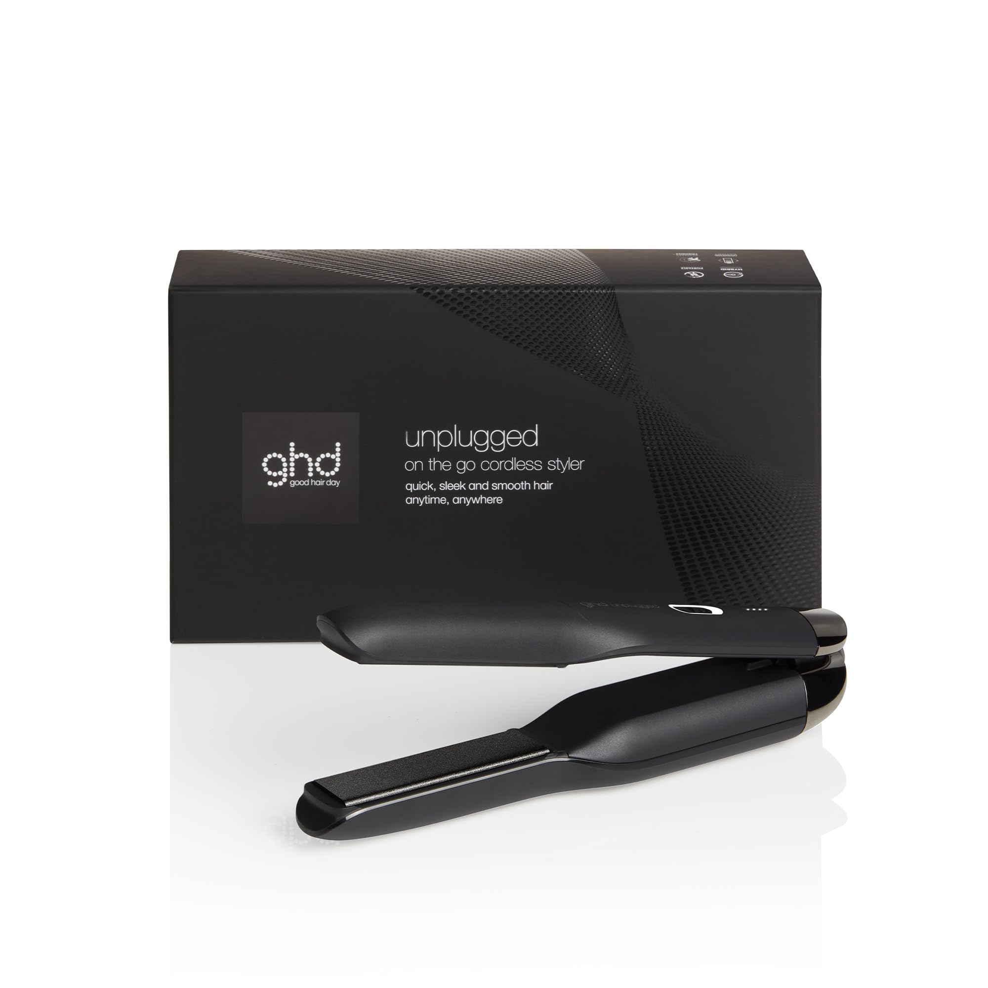 ghd Unplugged Cordless Hair Straightener, Black, On The Go Styling, 65% More Shine 5