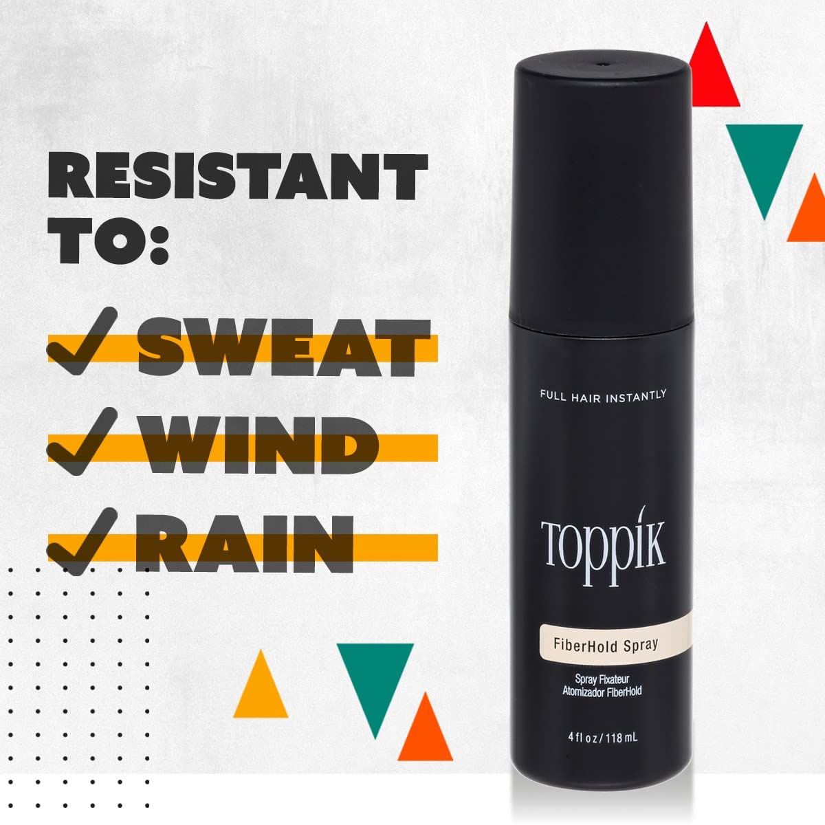Toppik FiberHold Spray stärkt die Verbindung zwischen Haarfasern und Ihrem Haar