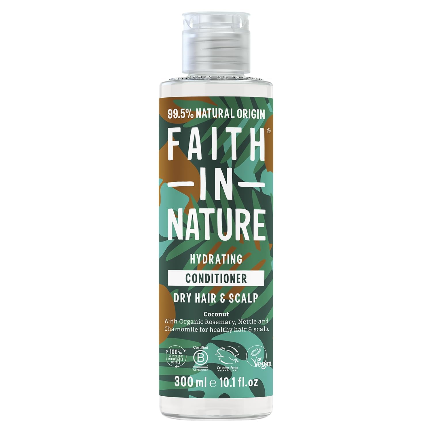 Faith In Nature 300 ml Natürlicher Kokosnuss-Conditioner, feuchtigkeitsspendend, vegan und tierversuchsfrei, ohne SLS oder Parabene, für normales bis trockenes Haar 1