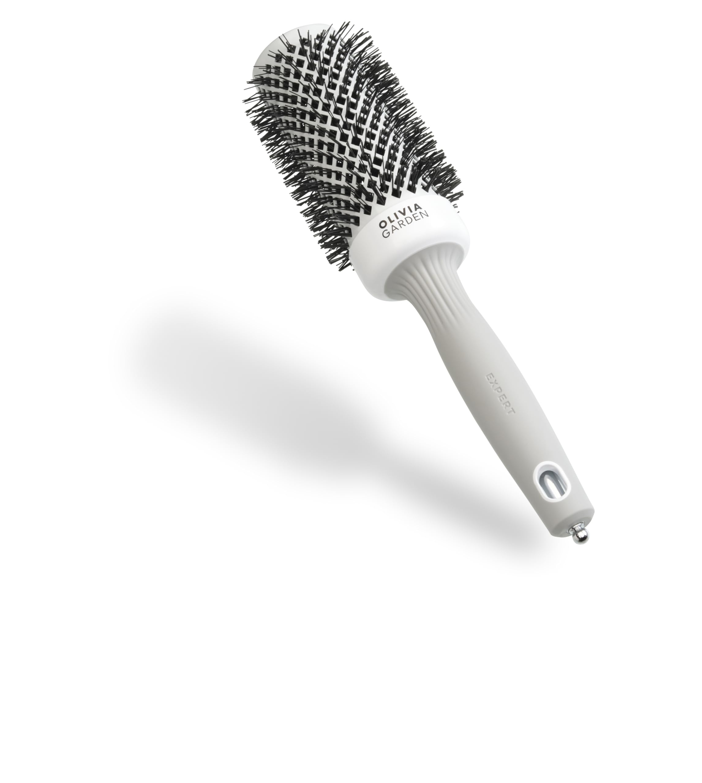 Olivia Garden Expert Blowout Shine Brush - White & Grey - Size 45 - Ceramic Coated