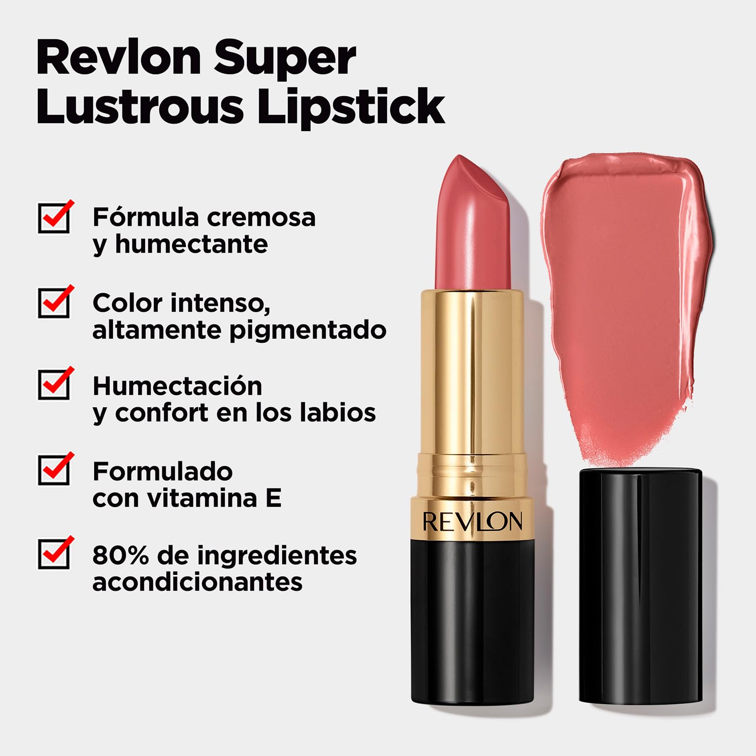 Revlon Super Lustrous Lipstick in Candied Rose - Creamy, Conditioning Color 5