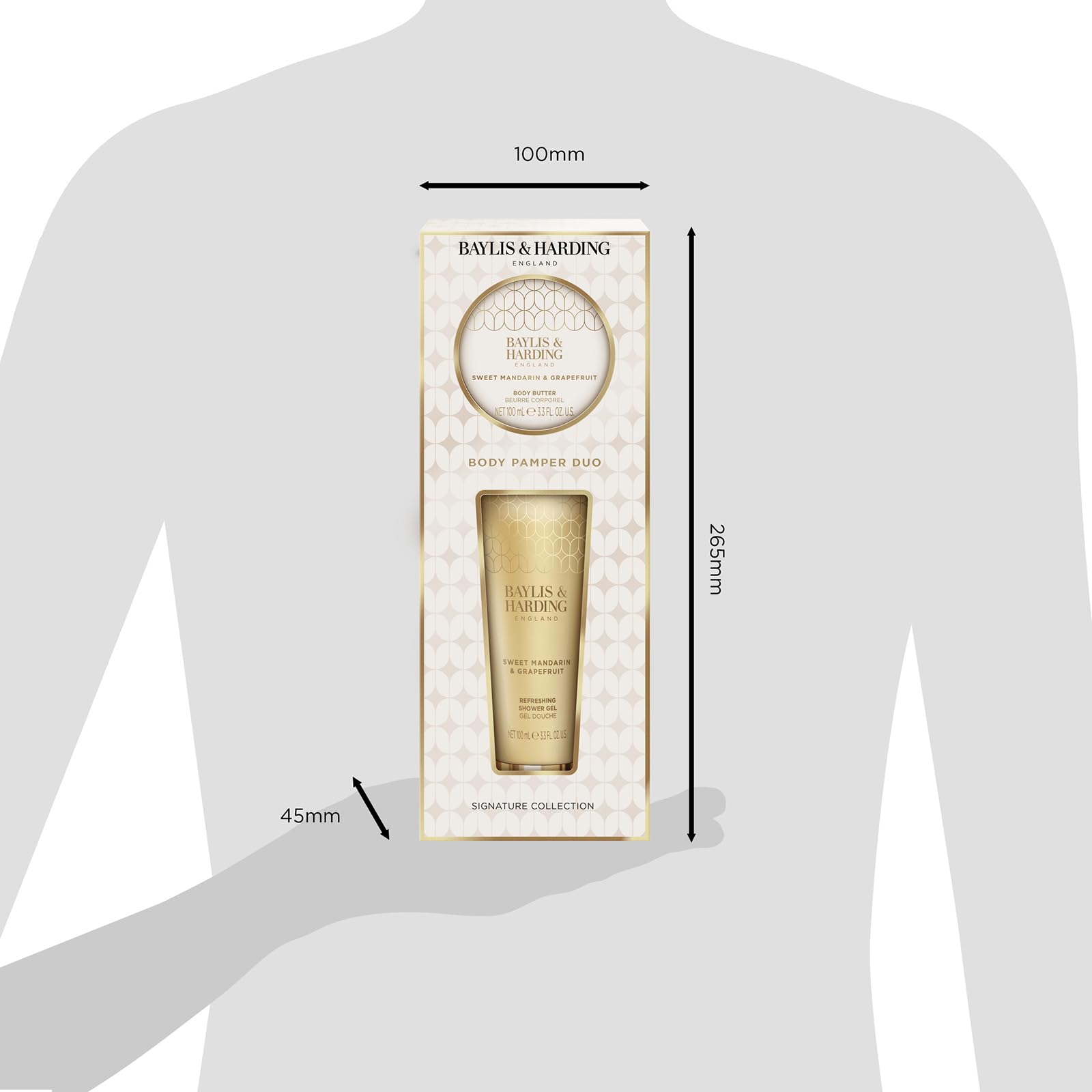 Baylis & Harding Sweet Mandarin & Grapefruit Body Pamper Duo Gift Set - Vegan Friendly 6