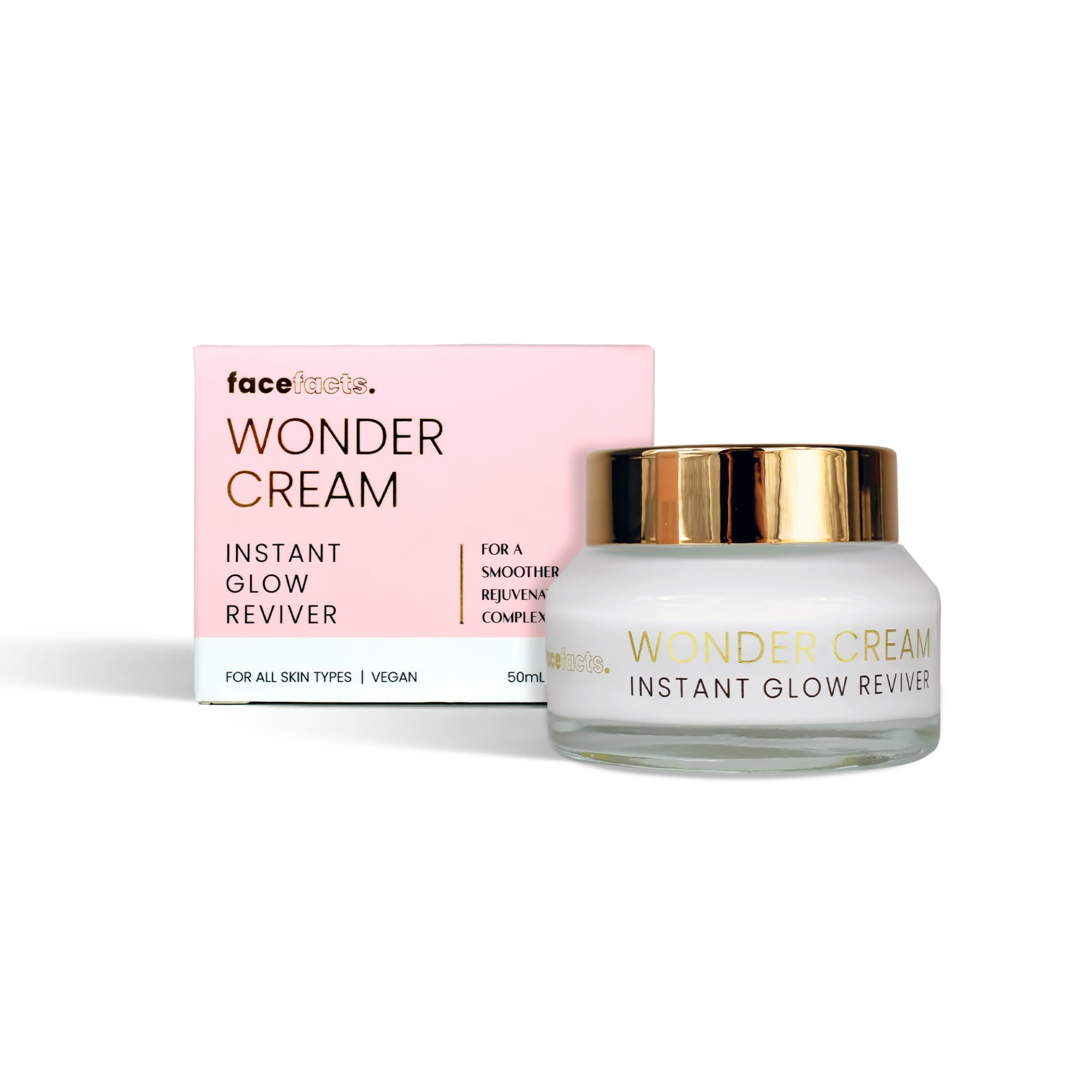 Face Facts Wonder Cream | Instant Glow Reviver with Peptides & Vitamin C | 50ml