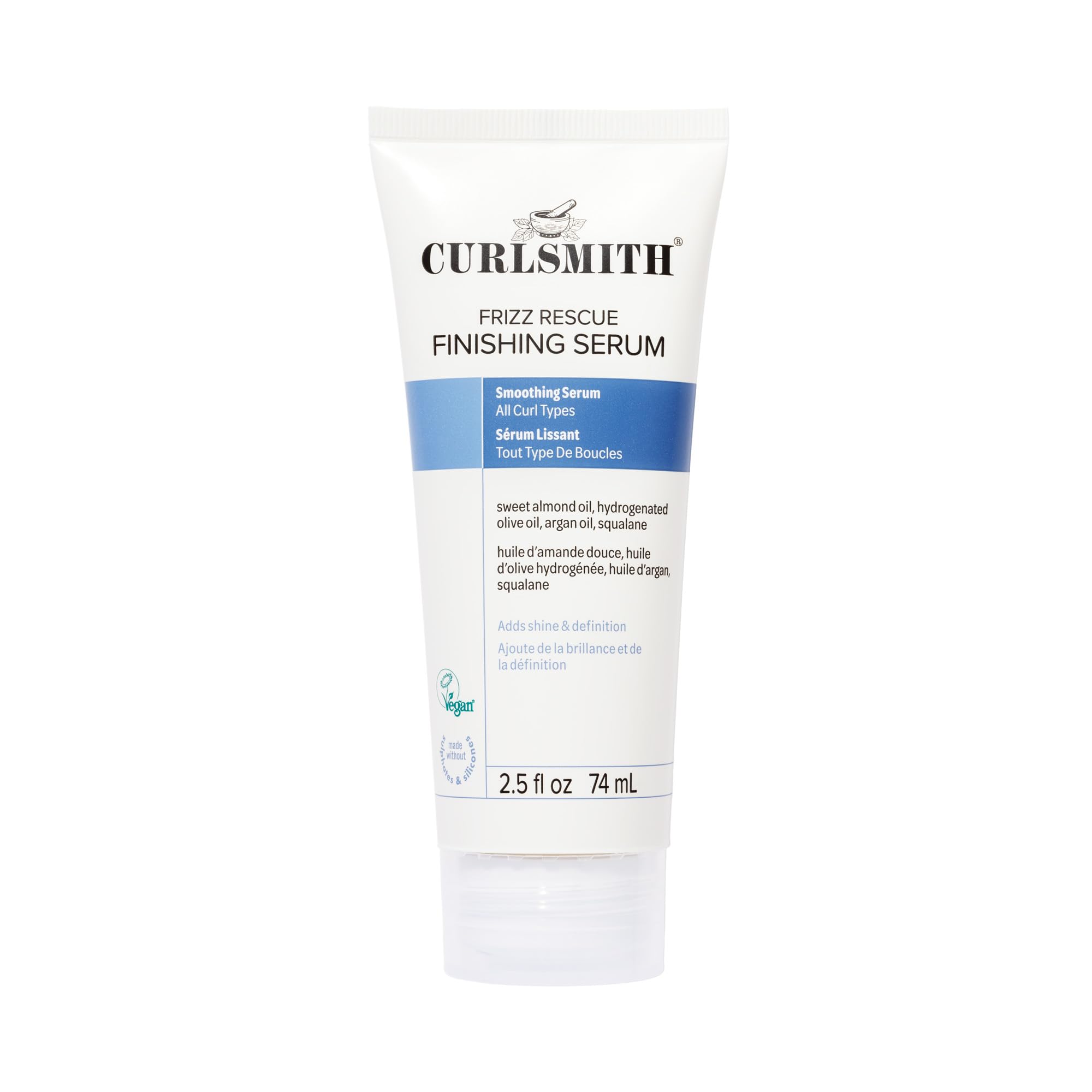 CURLSMITH Frizz Rescue Finishing Serum - Oil-to-Gel Hair Serum for Shine and Control