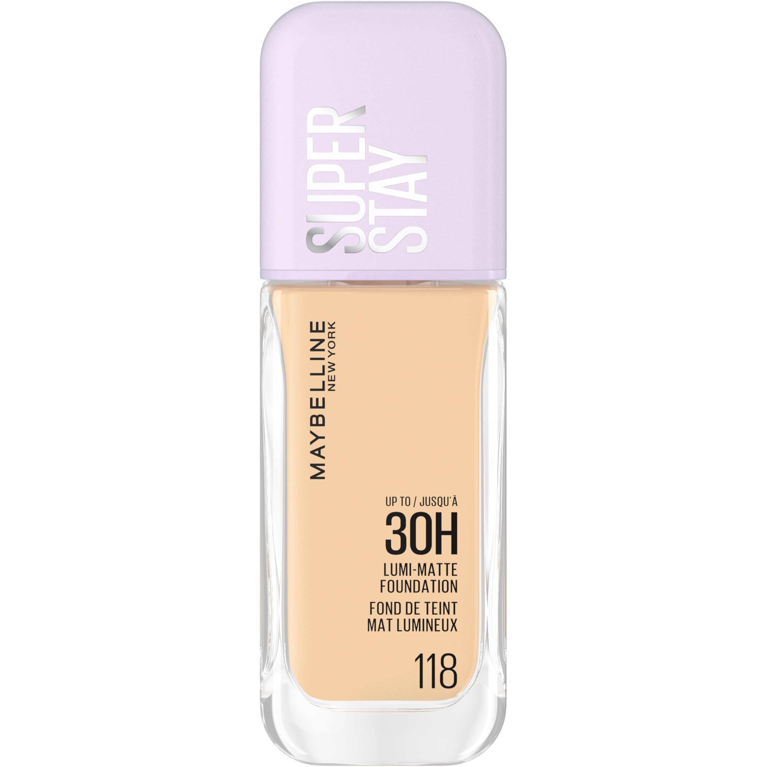 Maybelline New York Super Stay Lumi-Matte Foundation - 30HR Wear, Medium-Full Coverage, Shade 118