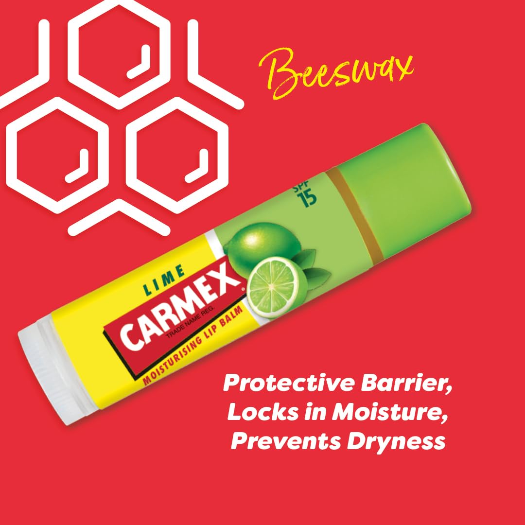 Carmex Lime Click Stick Lip Balm SPF 15 for Dry Lips 4.25 g 9
