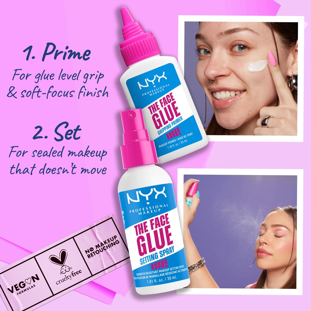 NYX Professional Makeup The Face Glue Primer Gripping Primer for Long-Lasting Wear 6