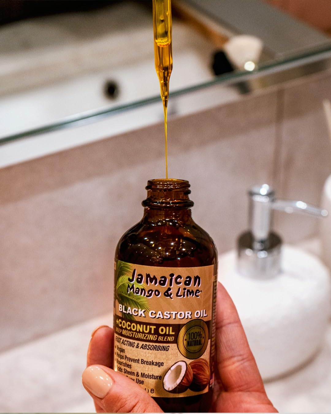 Jamaican Mango & Lime Black Castor Oil with Coconut Oil - 118 ml 4