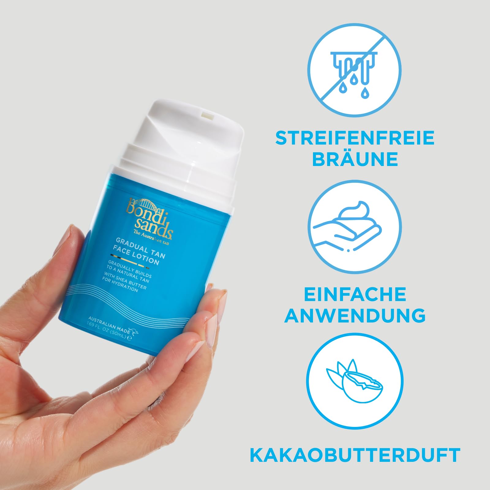 Bondi Sands Bräunungslotion fürs Gesicht 50 ml | Bräunung nach dem Schrumpfen | Geeignet für S