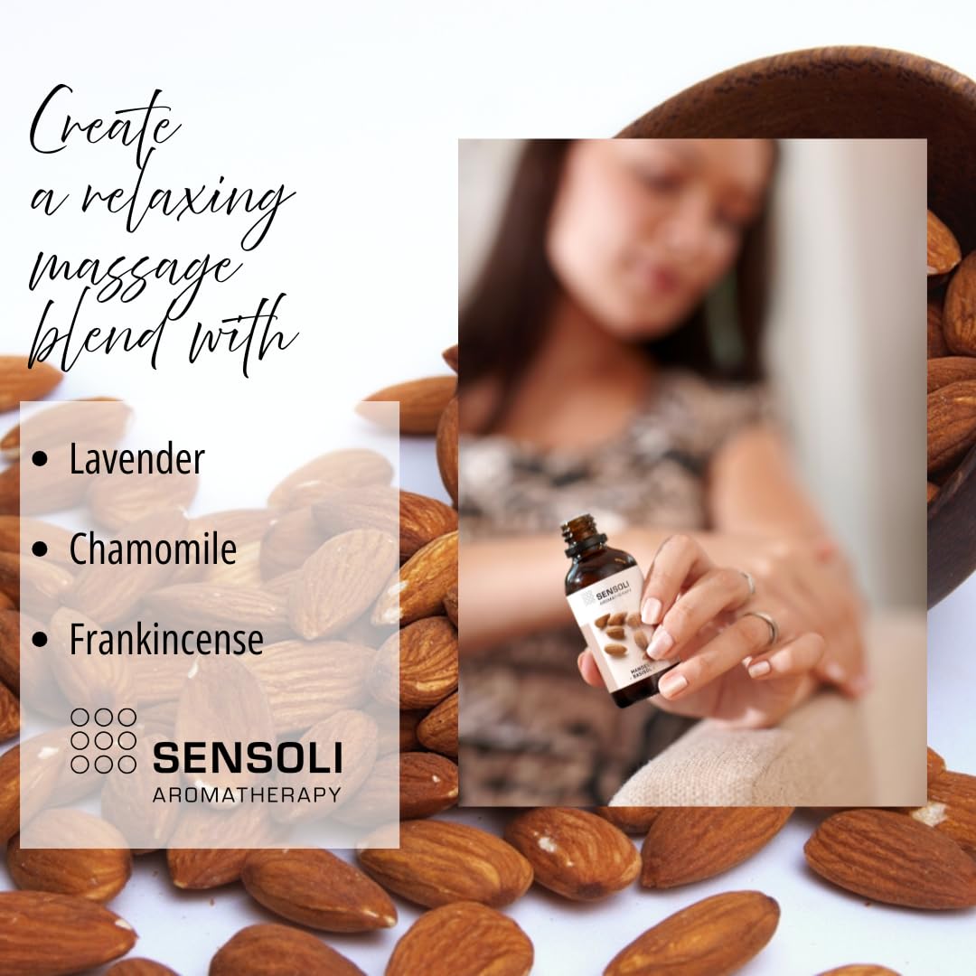 Sensoli 100% Pure Sweet Almond Oil 100ml - Natural Carrier Oil for Skin & Hair 4