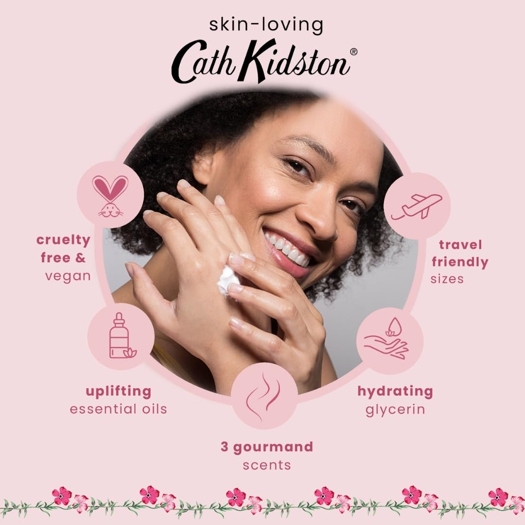 Cath Kidston Vegan Hand Cream Trio Gift Set with Shea Butter - 3 x 30ml 4