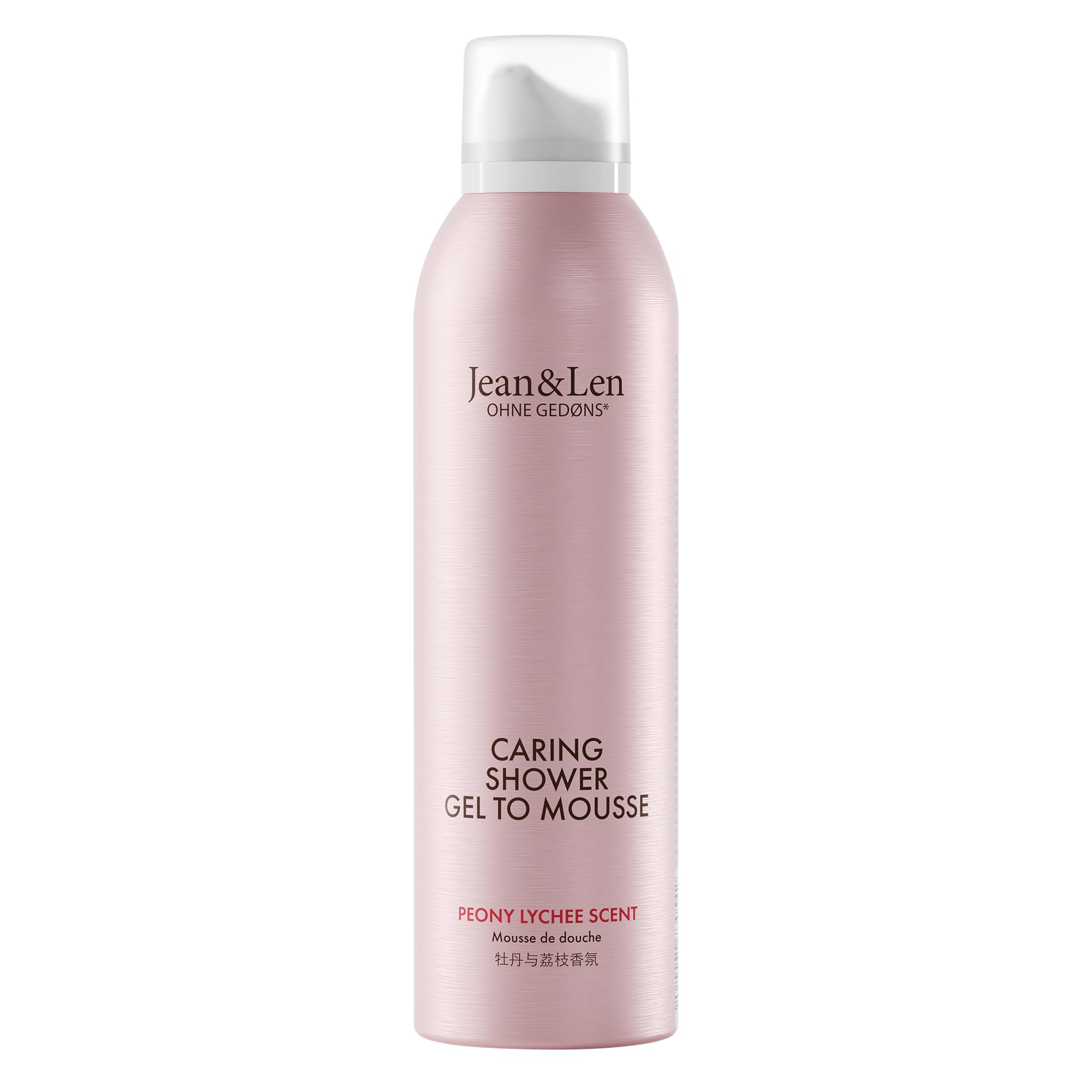 Jean&Len Caring Shower Gel to Mousse Peony & Lychee with Almond & Jojoba Oil (200ml)