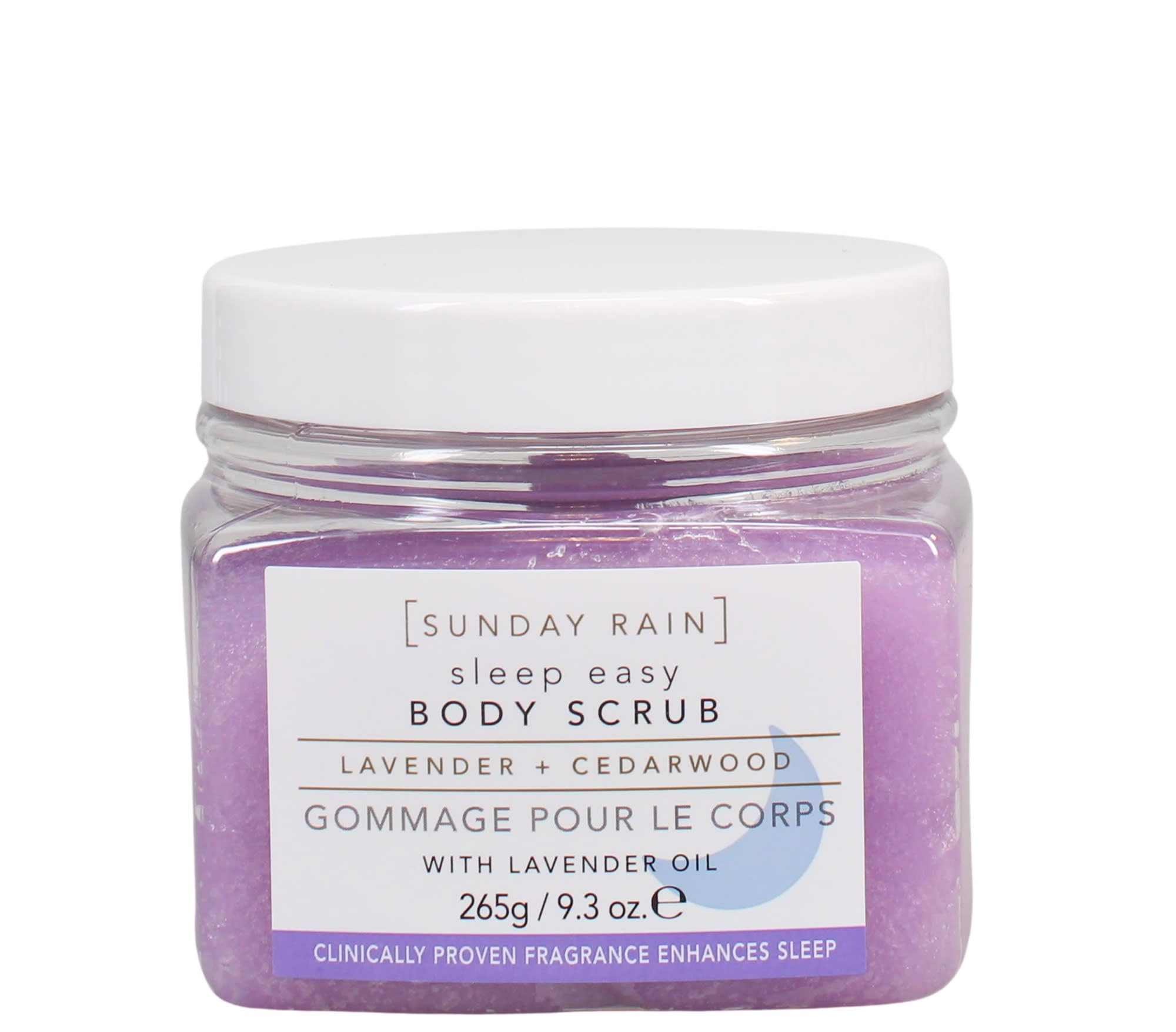 Sunday Rain Sleep Easy Polishing Body Scrub with Calming Lavender for Dry Skin, 265g