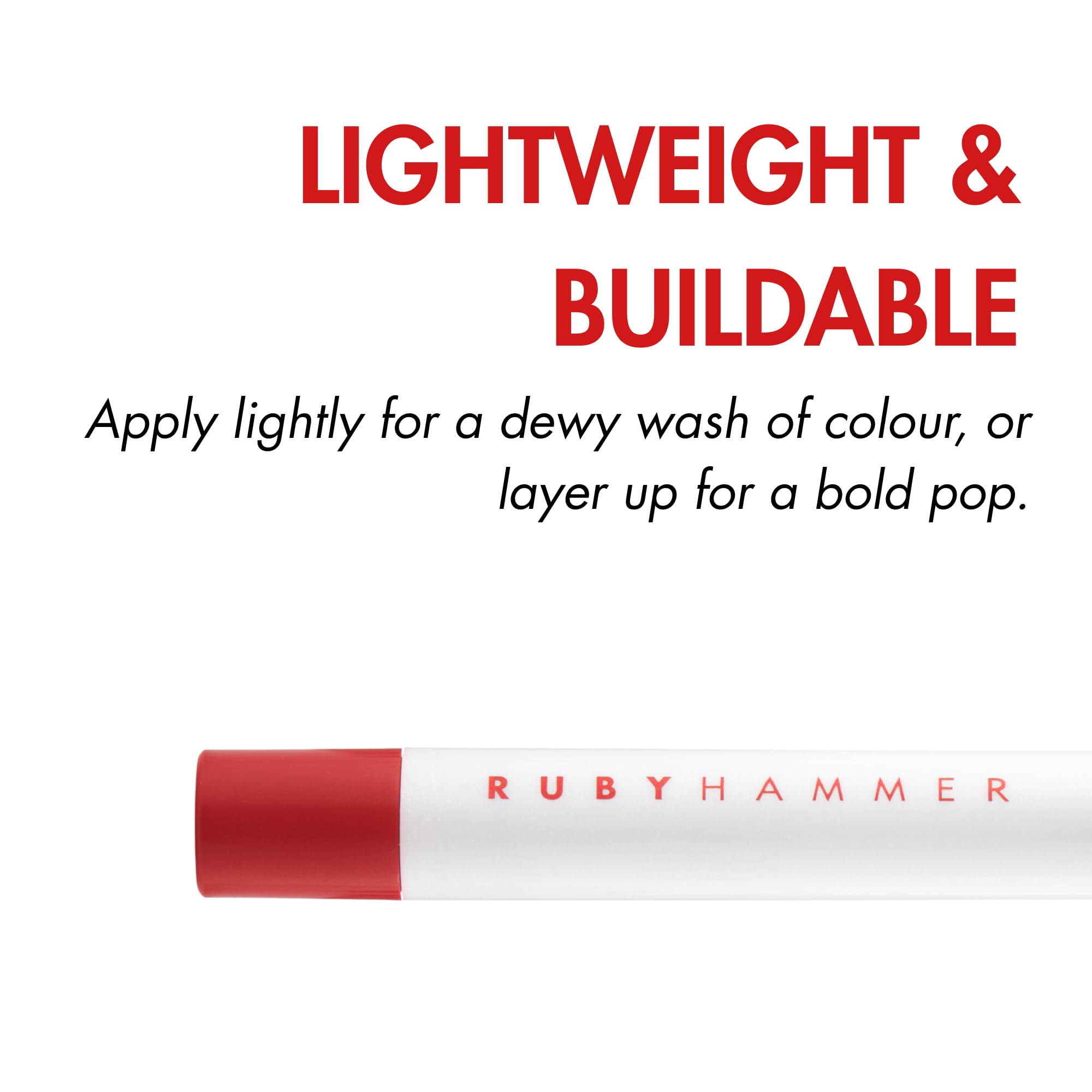 Ruby Hammer Lippenbalsam-Serum – Nude Tint | Spendet Feuchtigkeit, färbt, regeneriert | Originalgröße 9