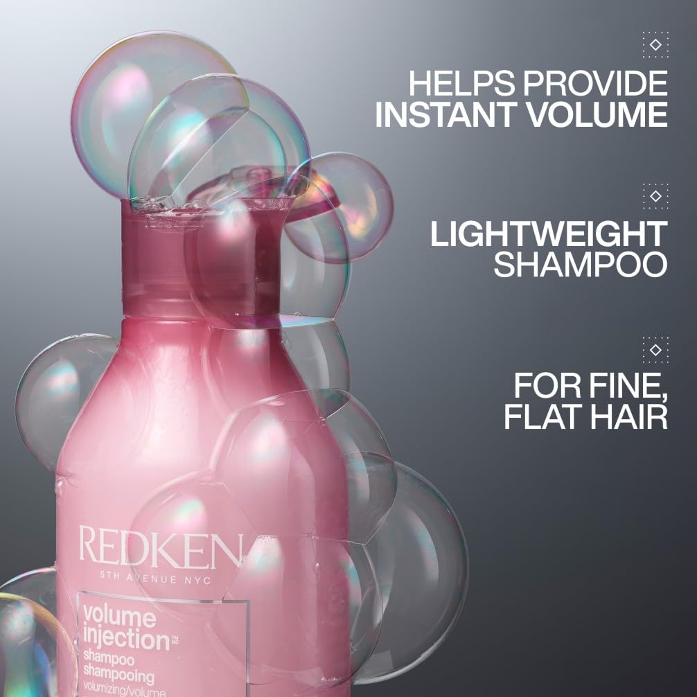 REDKEN Volume Injection Shampoo for Flat, Fine, and Processed Hair with Citric Acid