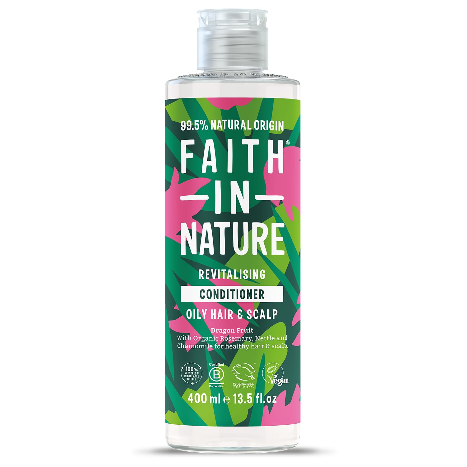 FAITH IN NATURE Revitalising Dragon Fruit Conditioner for Oily Hair, Vegan & Cruelty Free, 400 ml