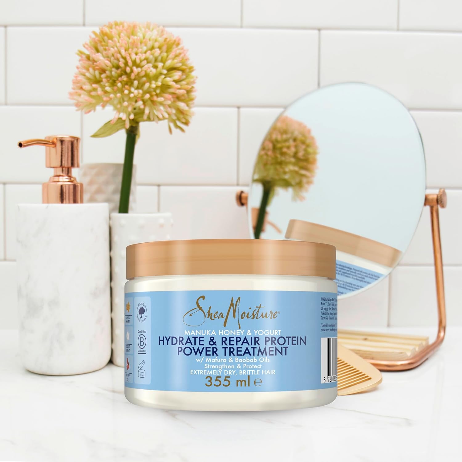 SheaMoisture Manuka Honey & Yoghurt Protein Power Hair Mask for Damaged, Brittle Hair 6